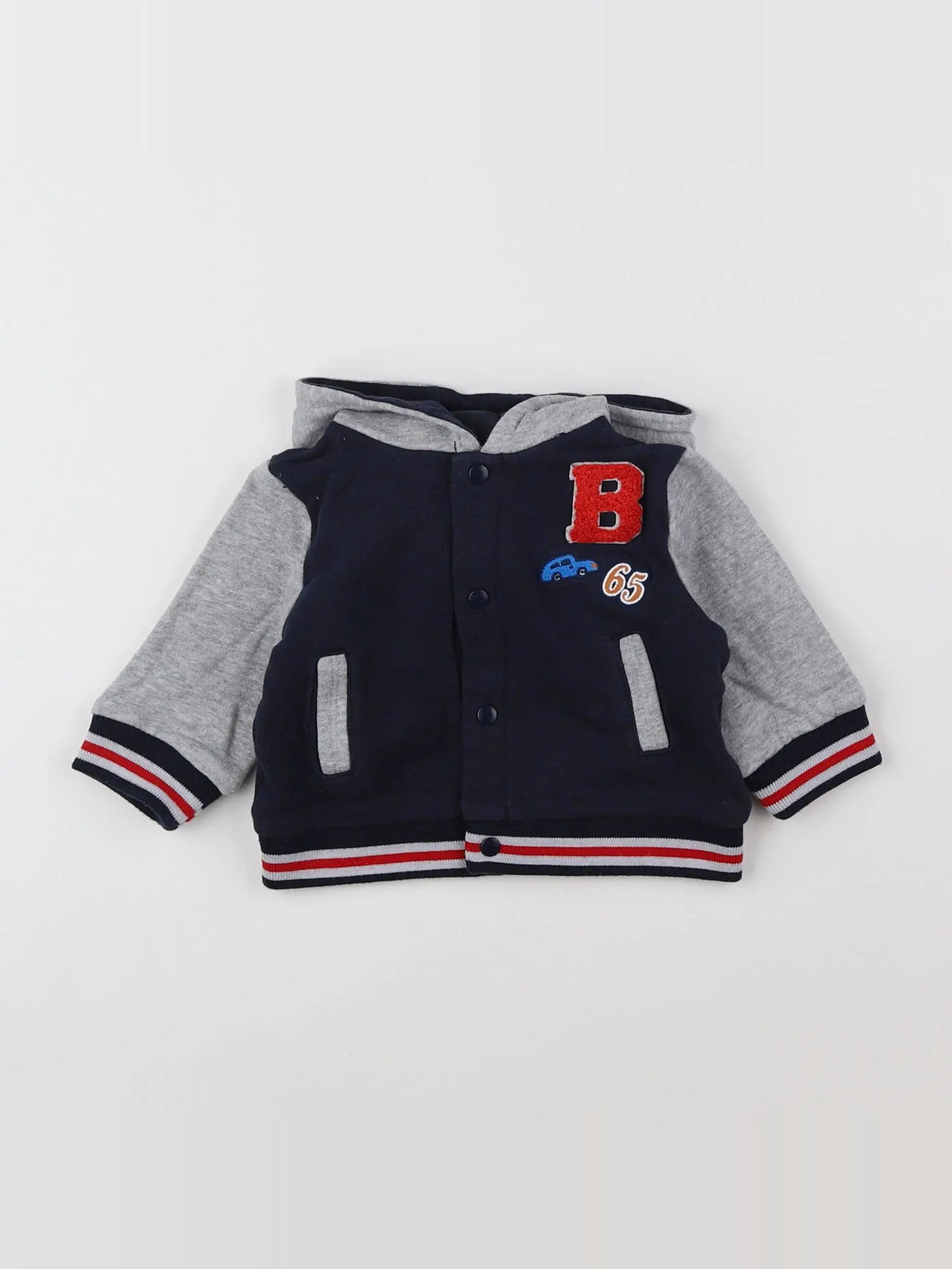 Boutchou - sweat bleu, gris - 6 mois
