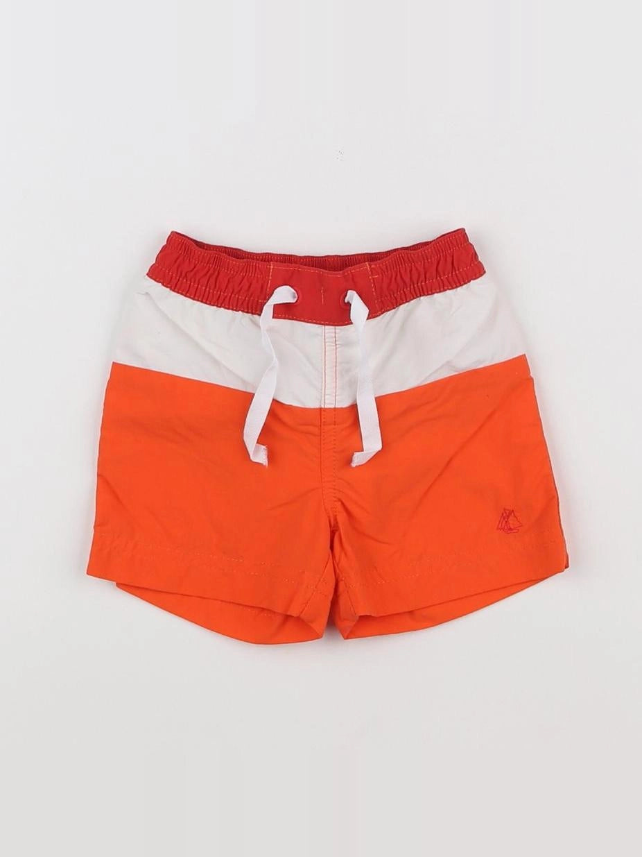Petit Bateau - maillot de bain blanc, orange - 6 mois