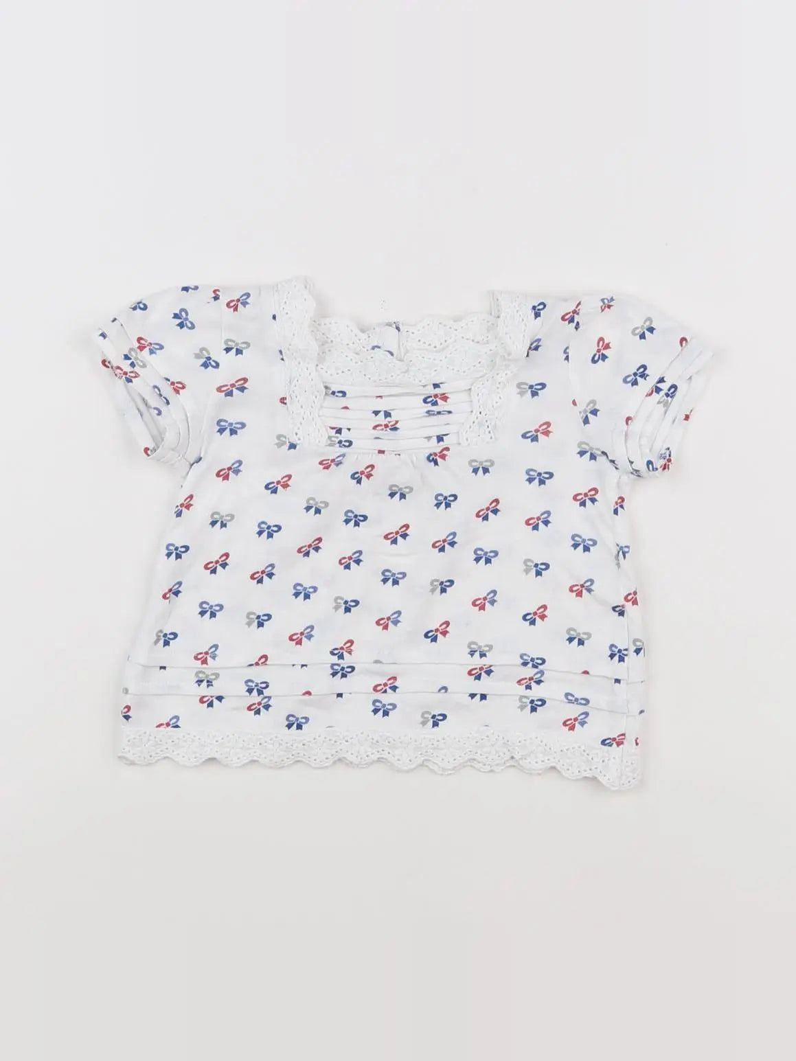 Zara - tee-shirt blanc, bleu - 6 mois