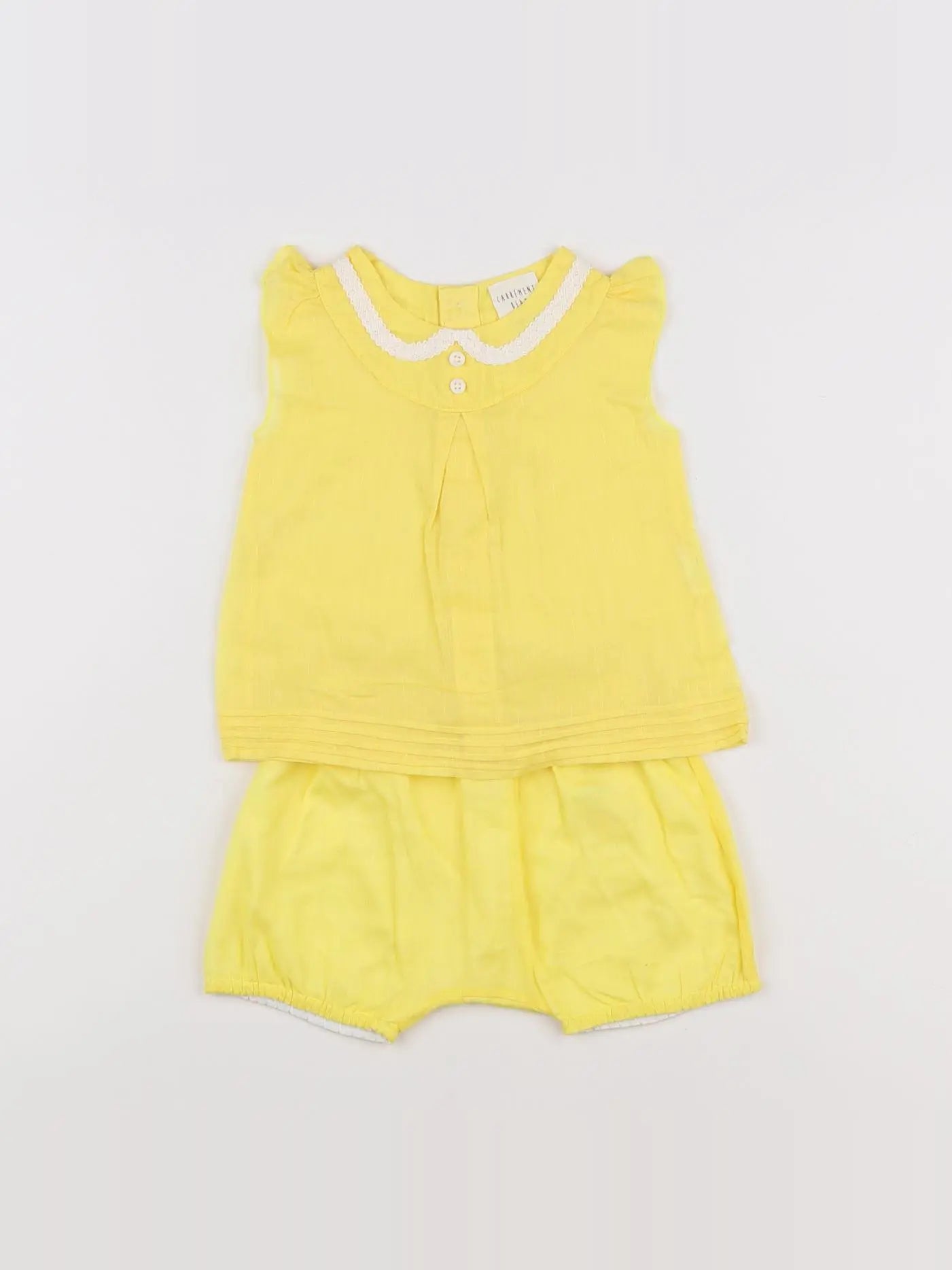 Carrément Beau - ensemble jaune - 6 mois