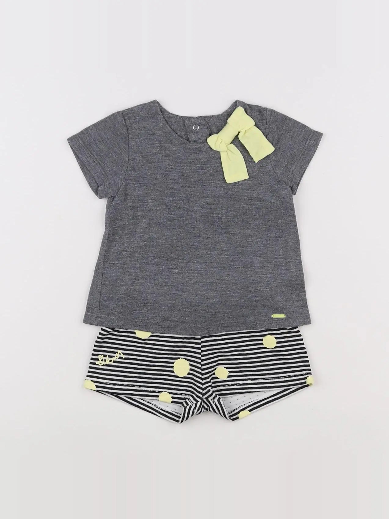 Dkny - ensemble jaune, gris - 6 mois