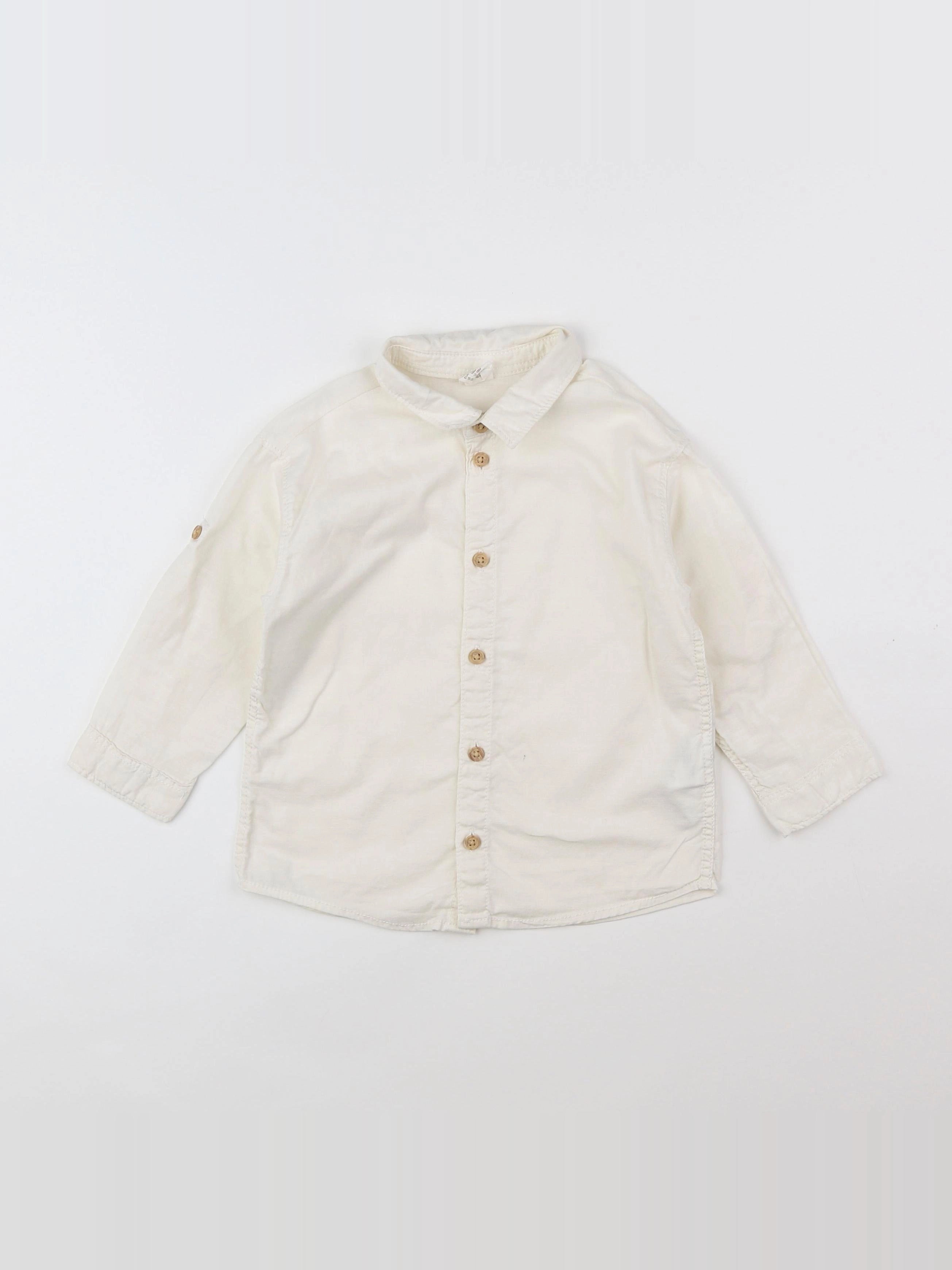 H&M - chemise beige - 12/18 mois