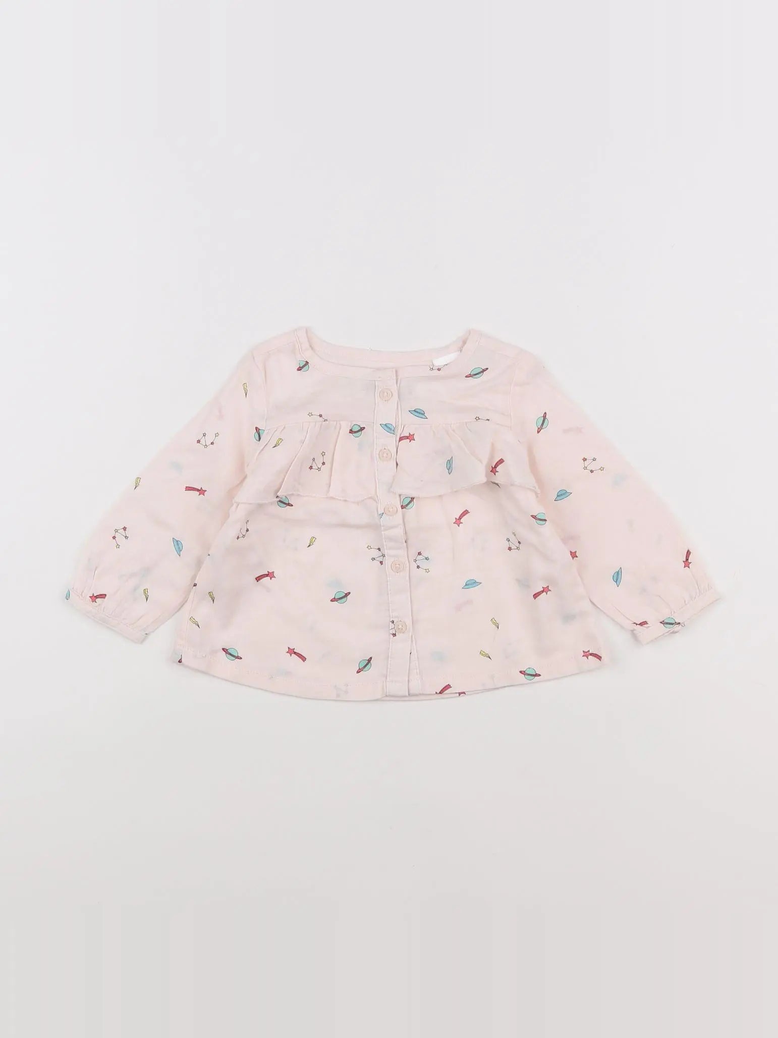 Zara - blouse rose - 3/6 mois