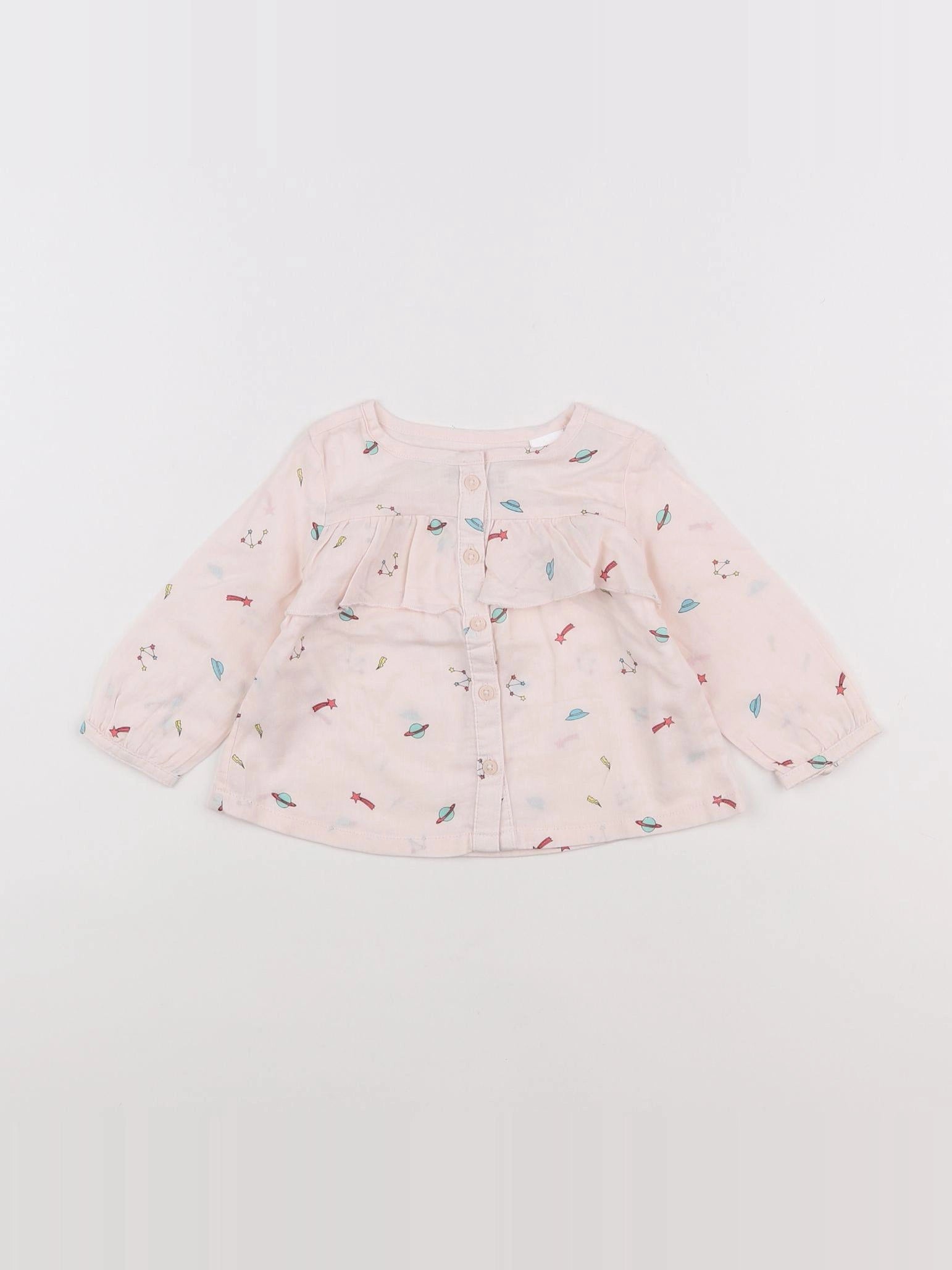 Zara - blouse rose - 3/6 mois