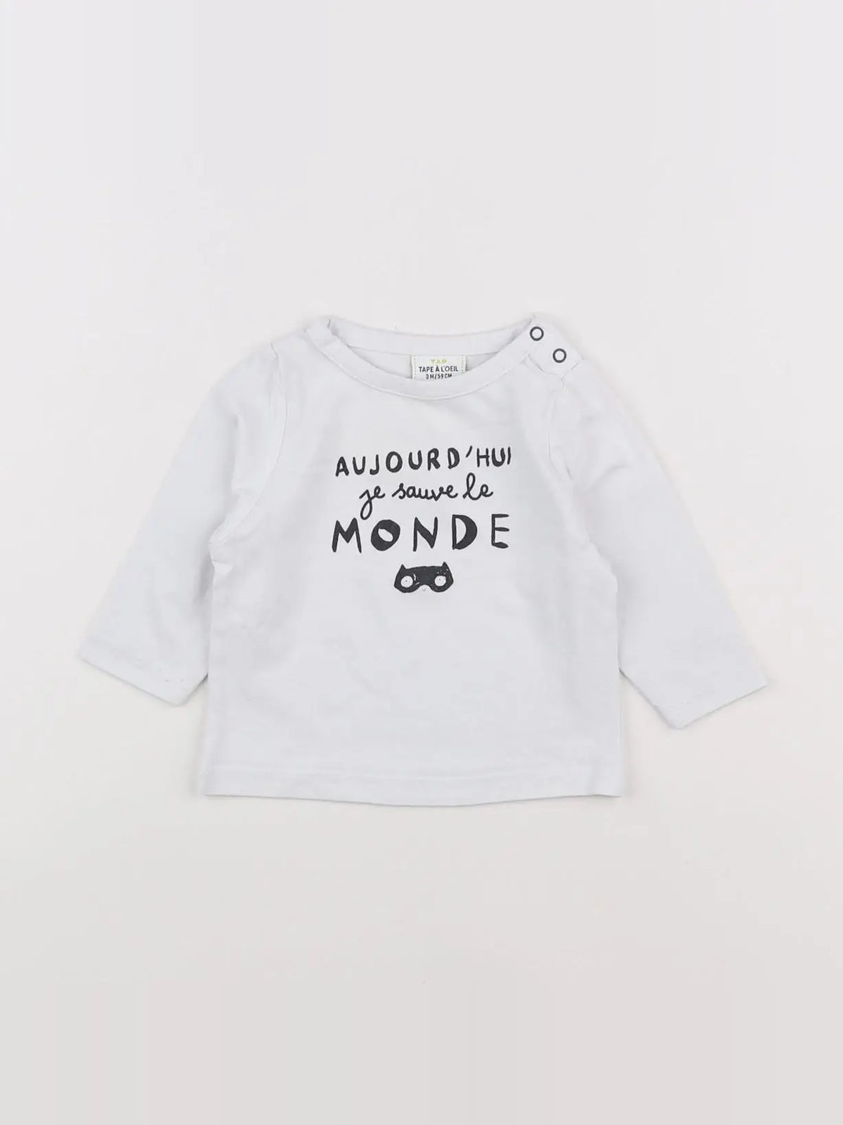 Tape à l'oeil - tee-shirt blanc - 3 mois