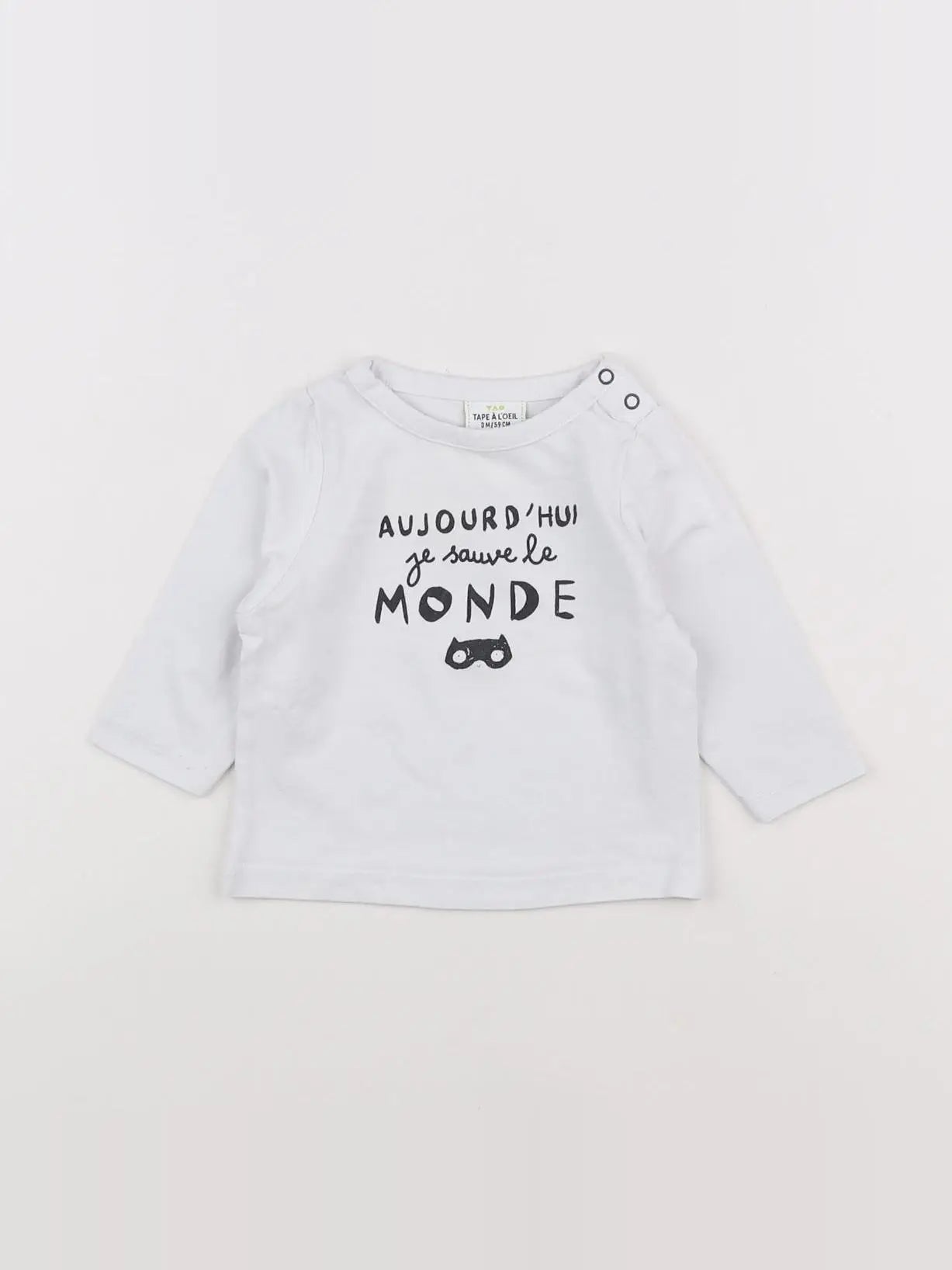 Tape à l'oeil - tee-shirt blanc - 3 mois