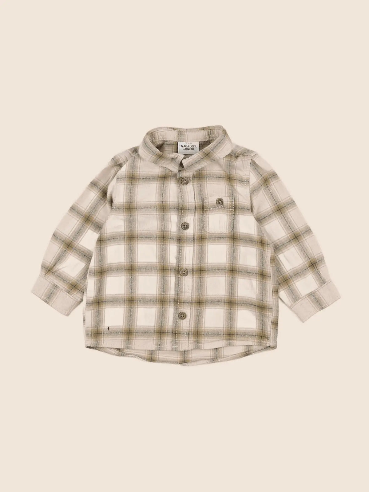 Tape à l'oeil - chemise beige - 6 mois