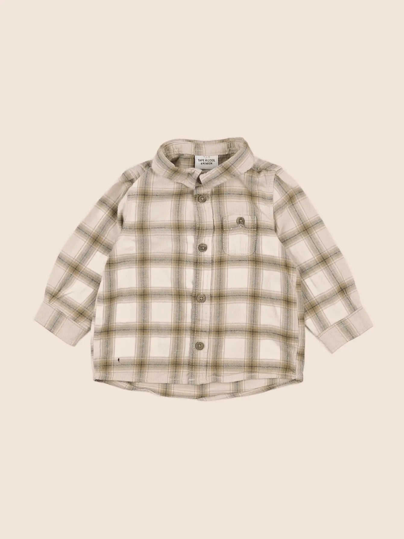 Tape à l'oeil - chemise beige - 6 mois