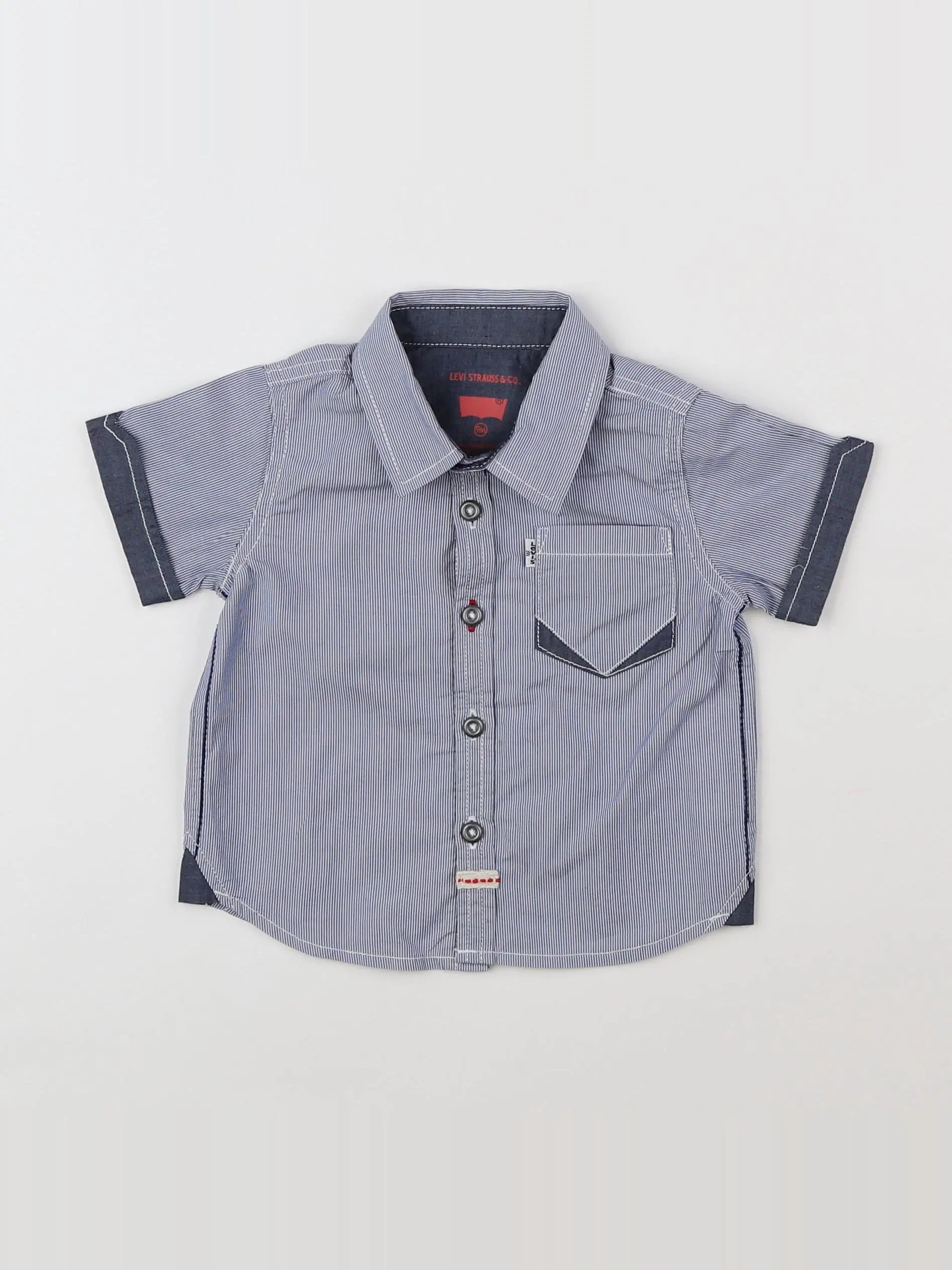 Levi's - chemise imprimé au dos blanc, bleu - 9 mois