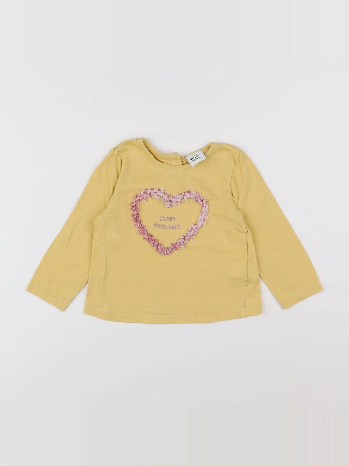 Tape à l'oeil - tee-shirt jaune - 12 mois