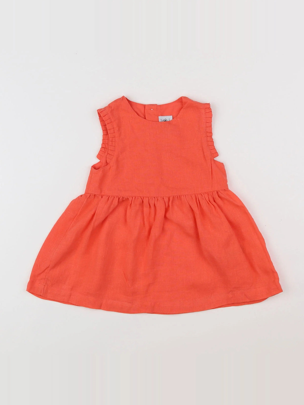 Petit Bateau - robe orange - 12 mois