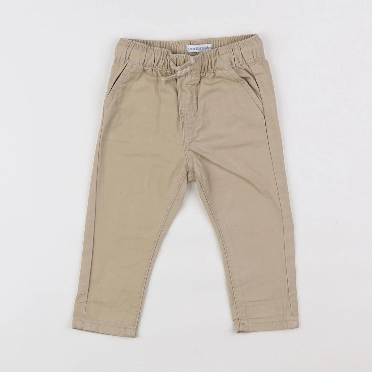 Vertbaudet - pantalon beige - 6 mois