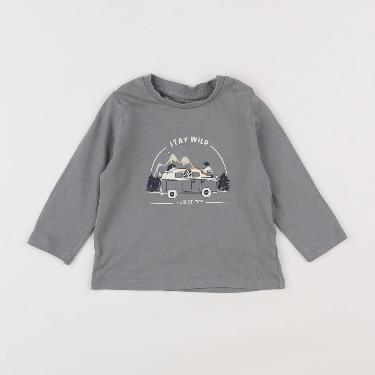 Vertbaudet - tee-shirt gris - 9 mois