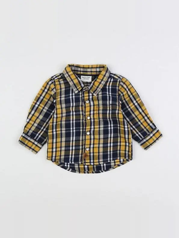 Tape à l'oeil - chemise jaune, bleu - 3 mois