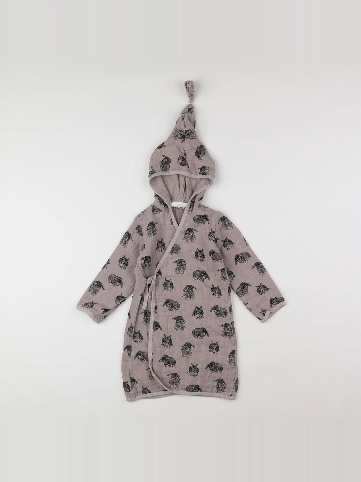 Moumout' - peignoir beige, noir - 12 mois