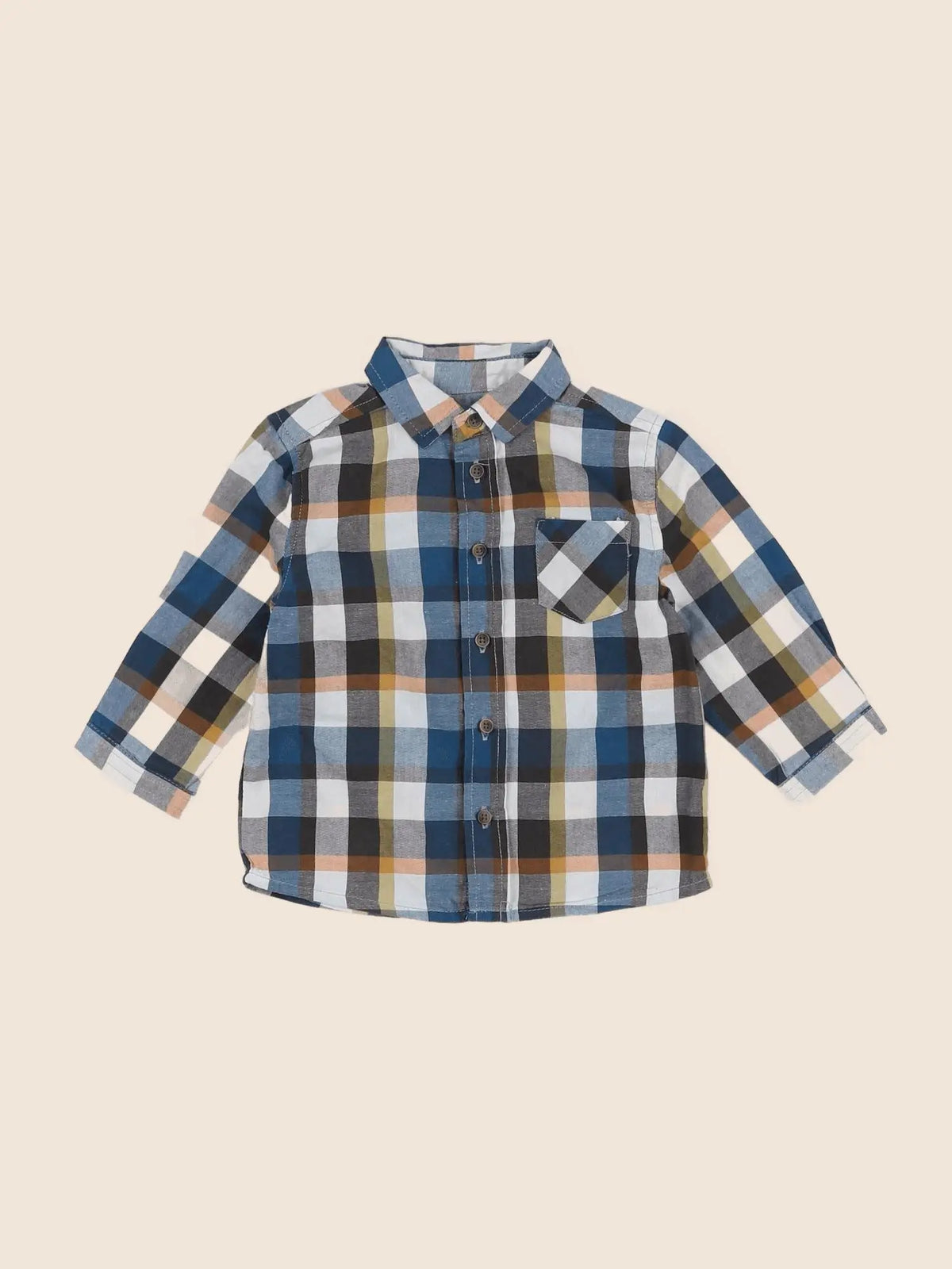 Boutchou - chemise bleu - 9 mois