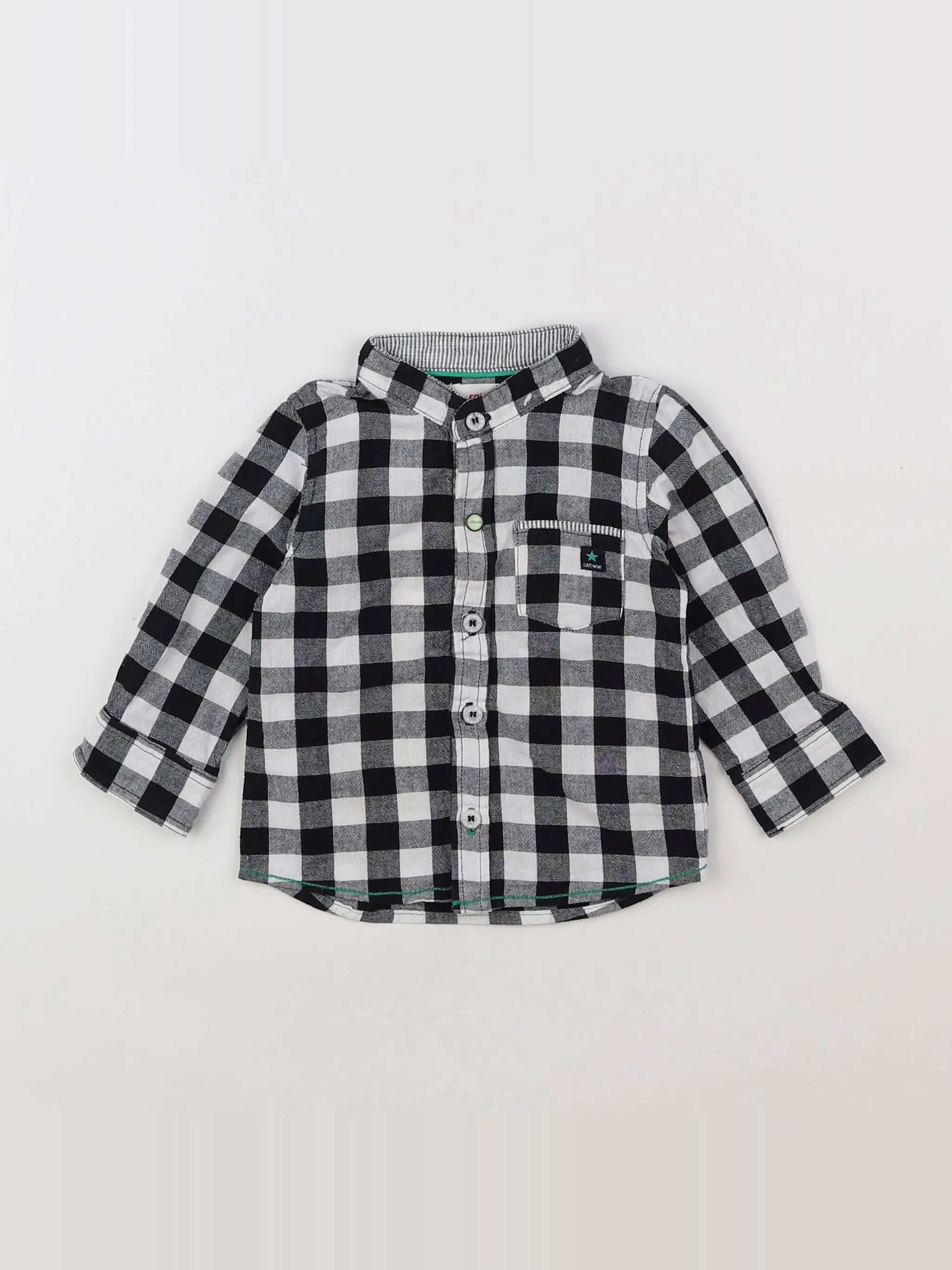 Catimini - chemise noir - 6 mois
