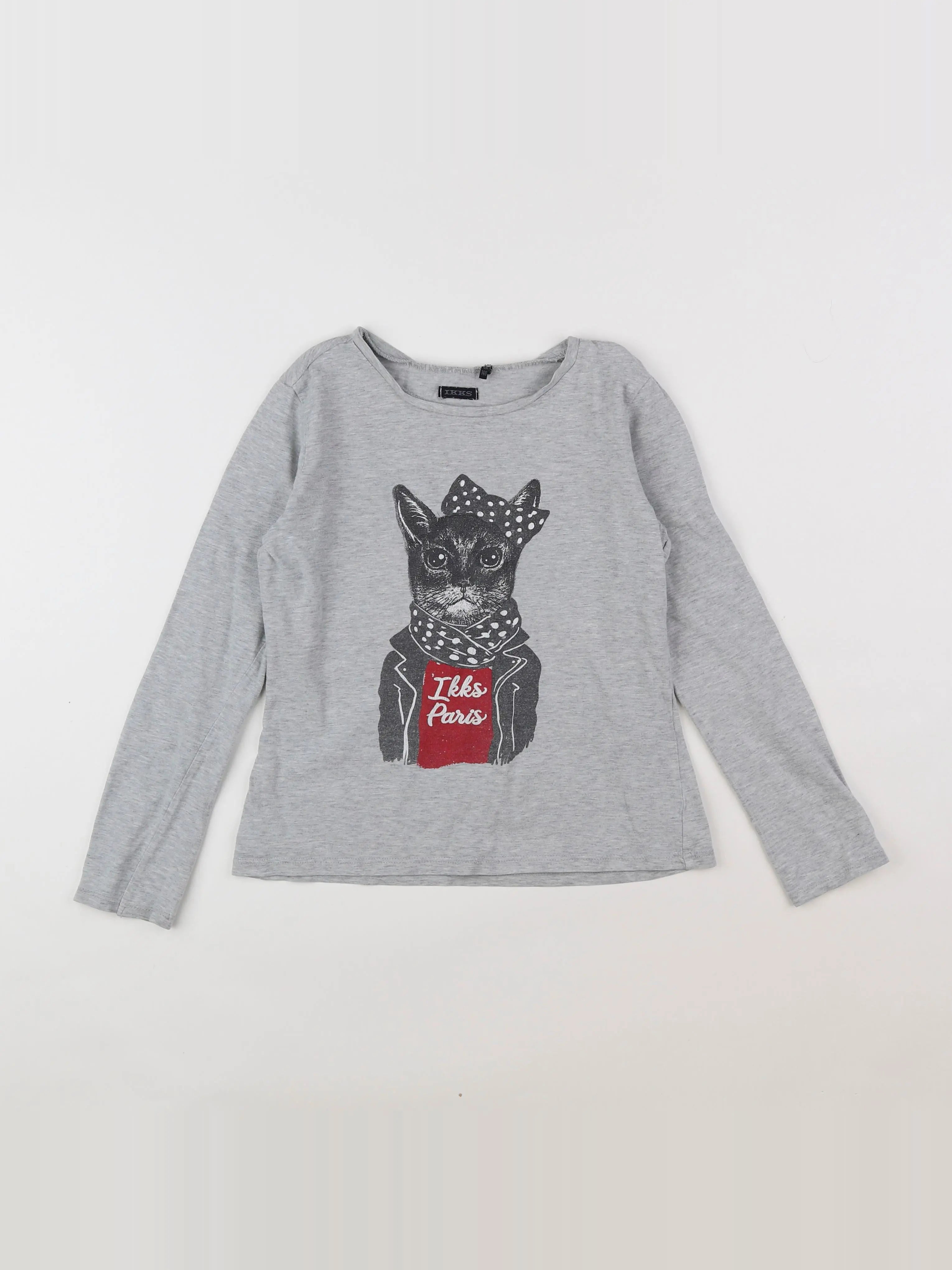 IKKS - tee-shirt gris - 10 ans