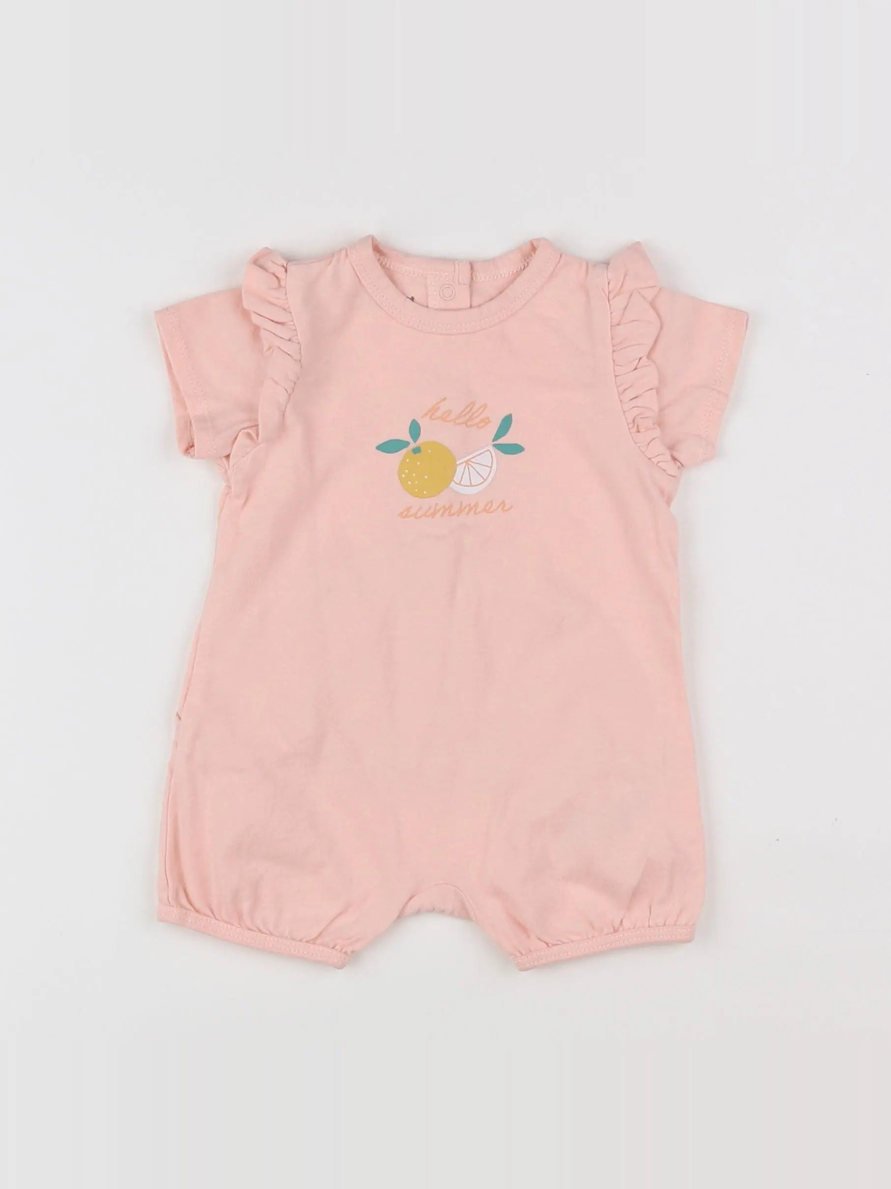 Vertbaudet - pyjama coton rose - 3 mois