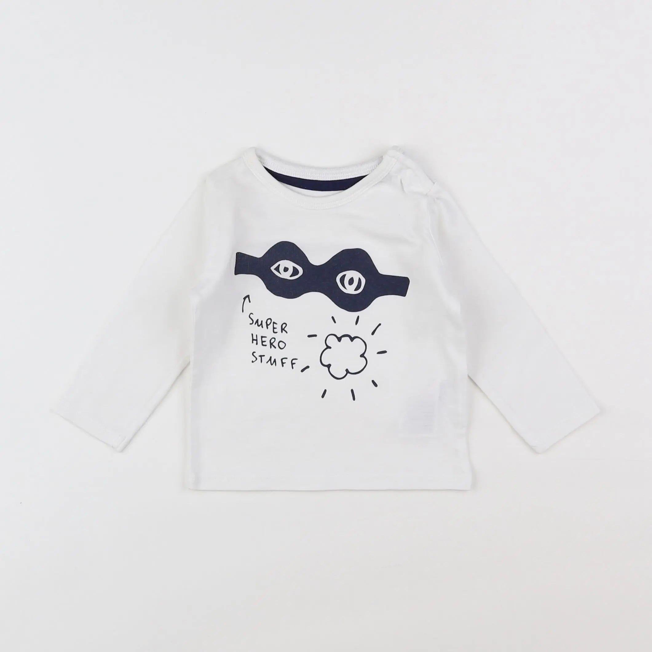Vertbaudet - tee-shirt blanc - 6 mois