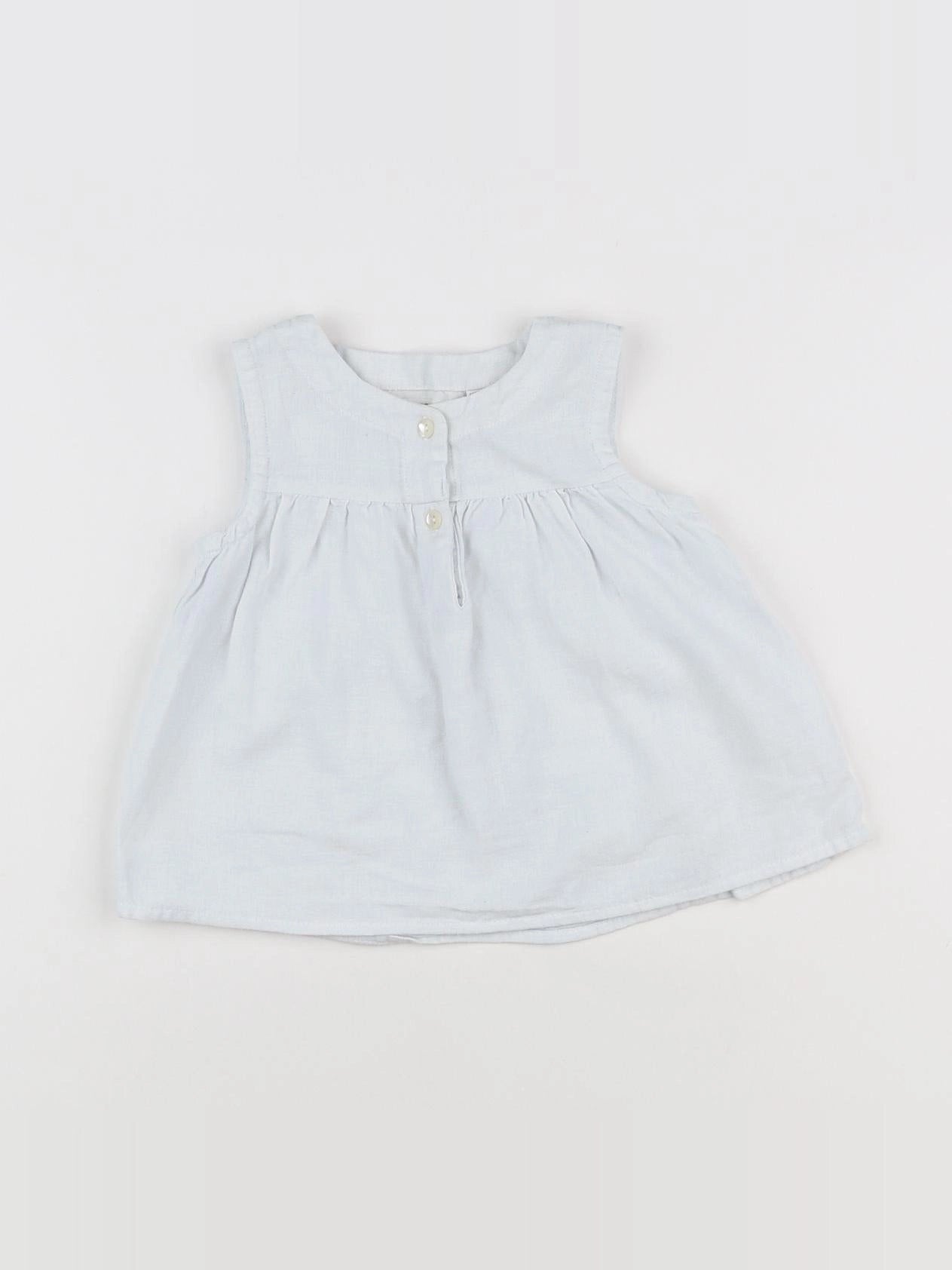 Mango - blouse bleu - 12/18 mois