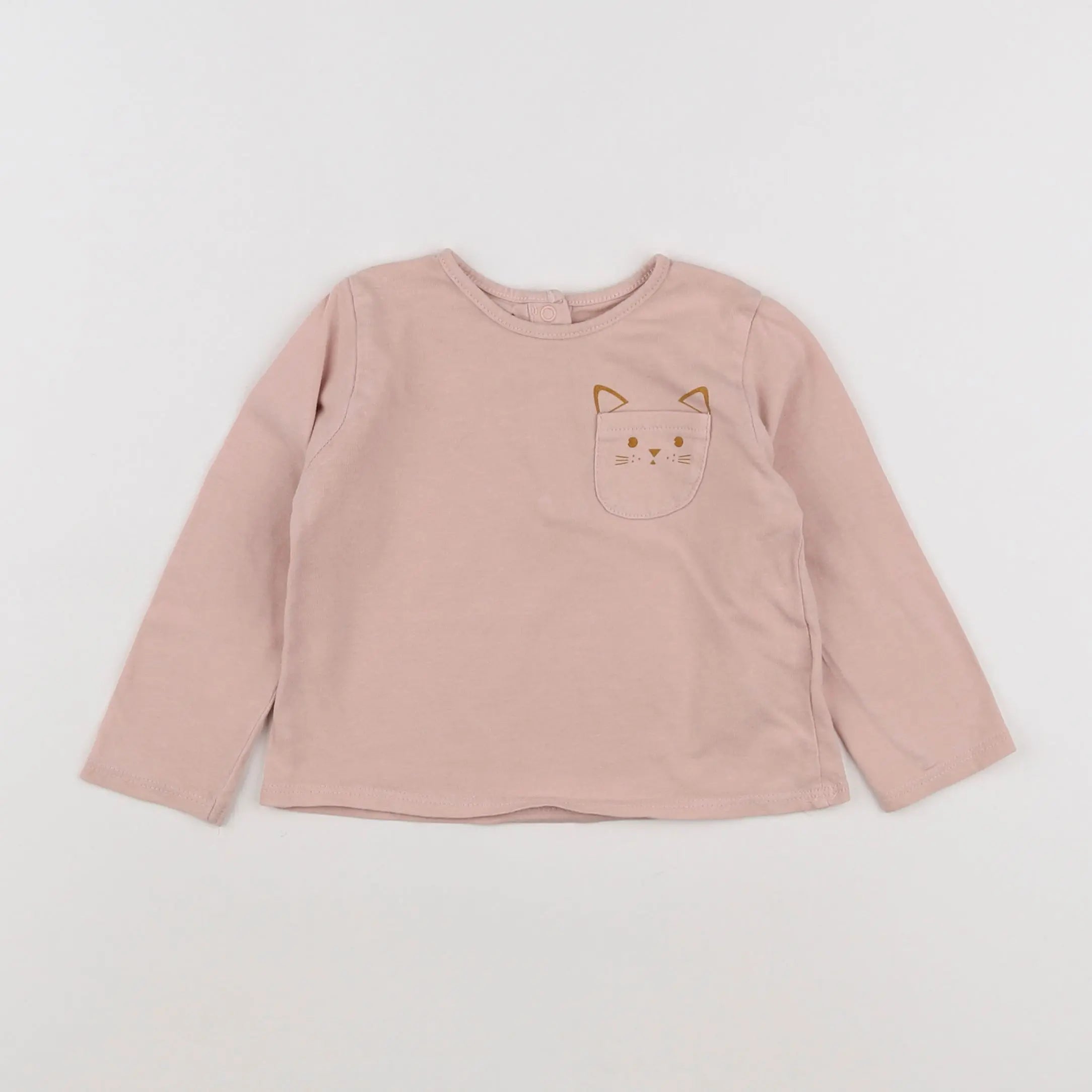 Vertbaudet - tee-shirt rose - 12 mois