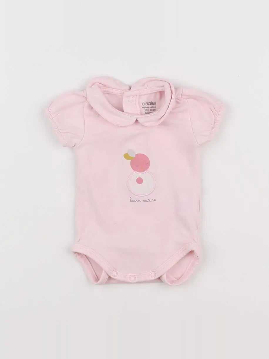Okaidi - body à col rose - 1 mois