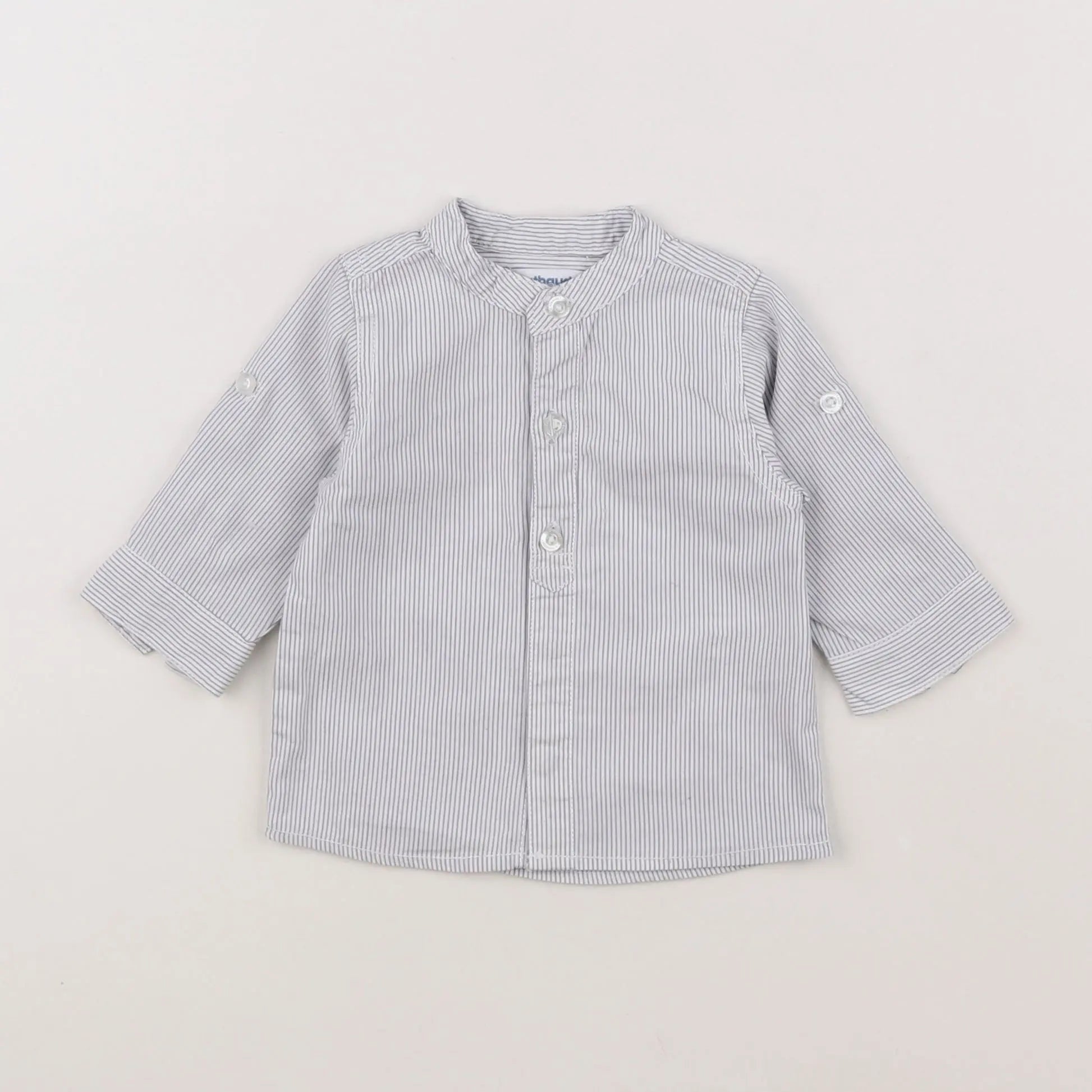 Vertbaudet - chemise gris - 3 mois