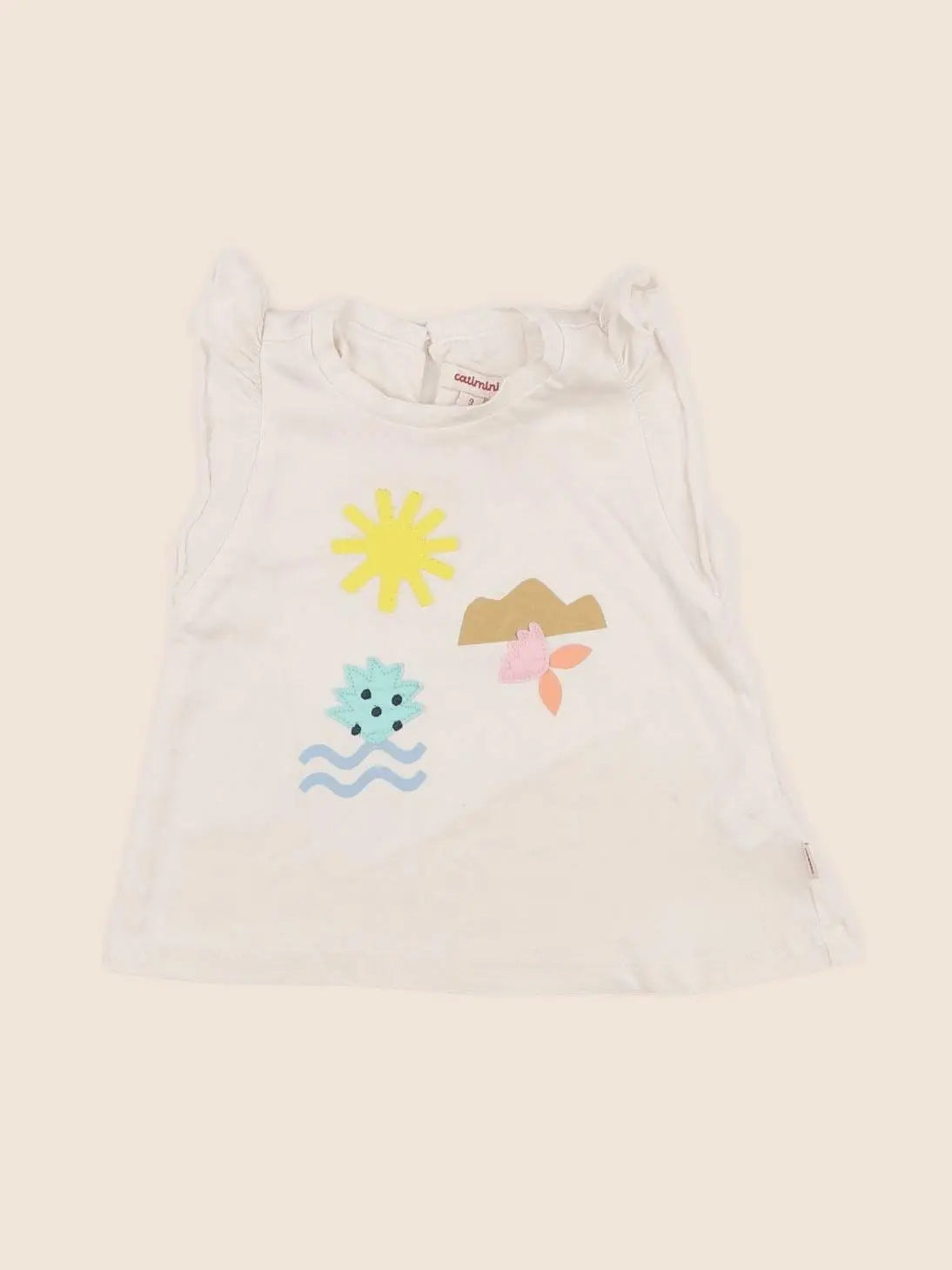 Catimini - tee-shirt beige - 9 mois