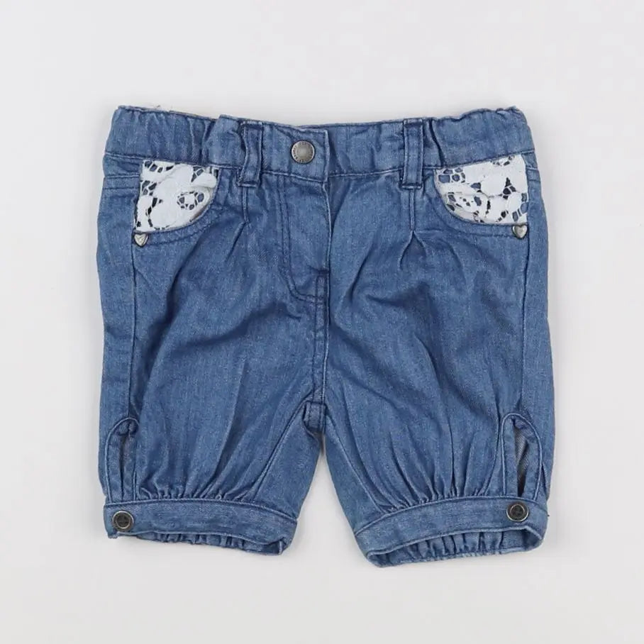 Vertbaudet - short bleu - 6 mois