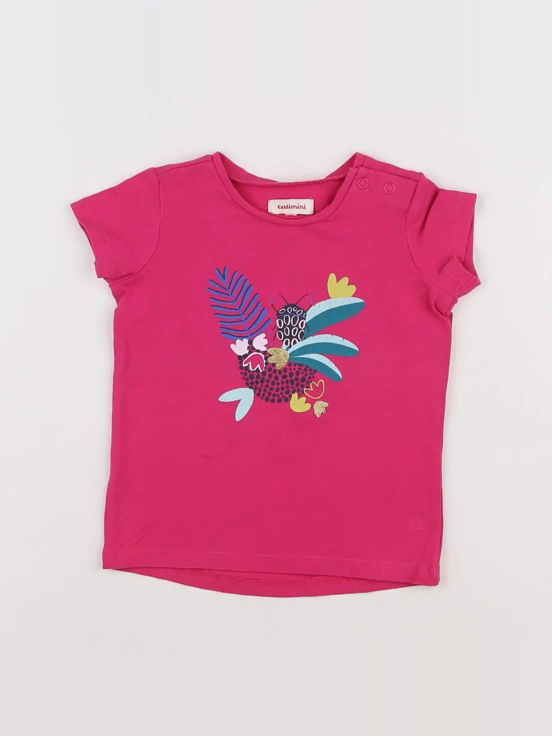 Catimini - tee-shirt rose - 12 mois