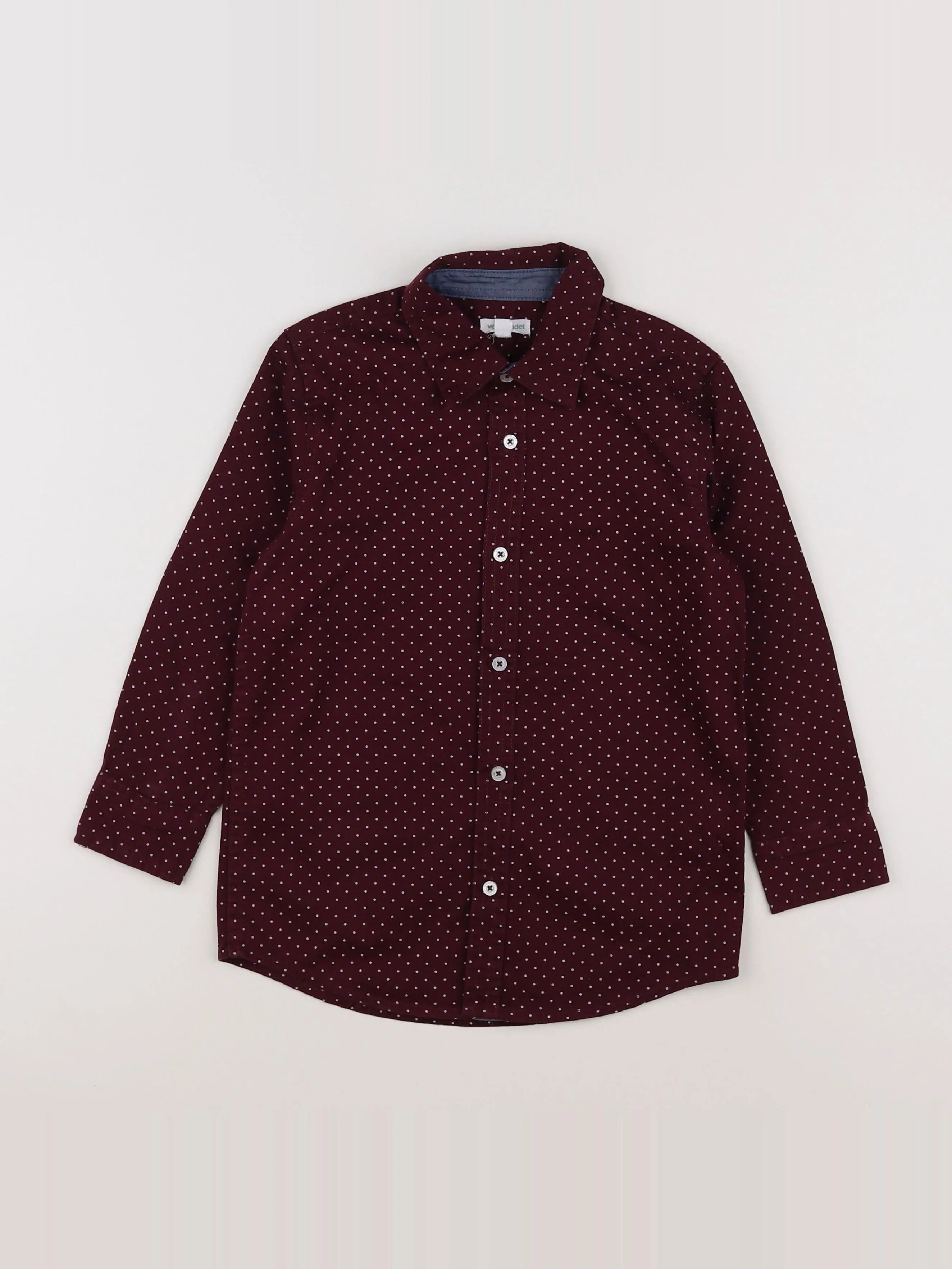 Vertbaudet - chemise rouge - 8 ans