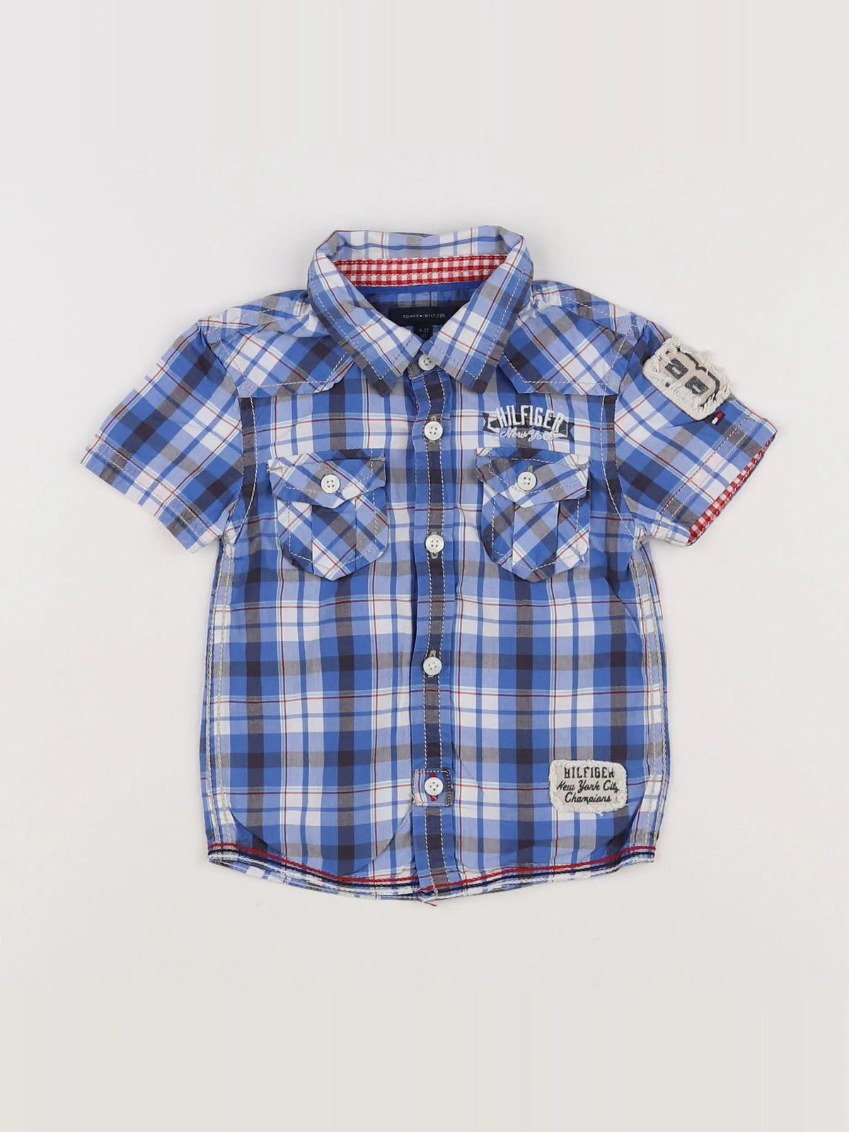 Tommy Hilfiger - chemise imprimé au dos bleu - 9/12 mois