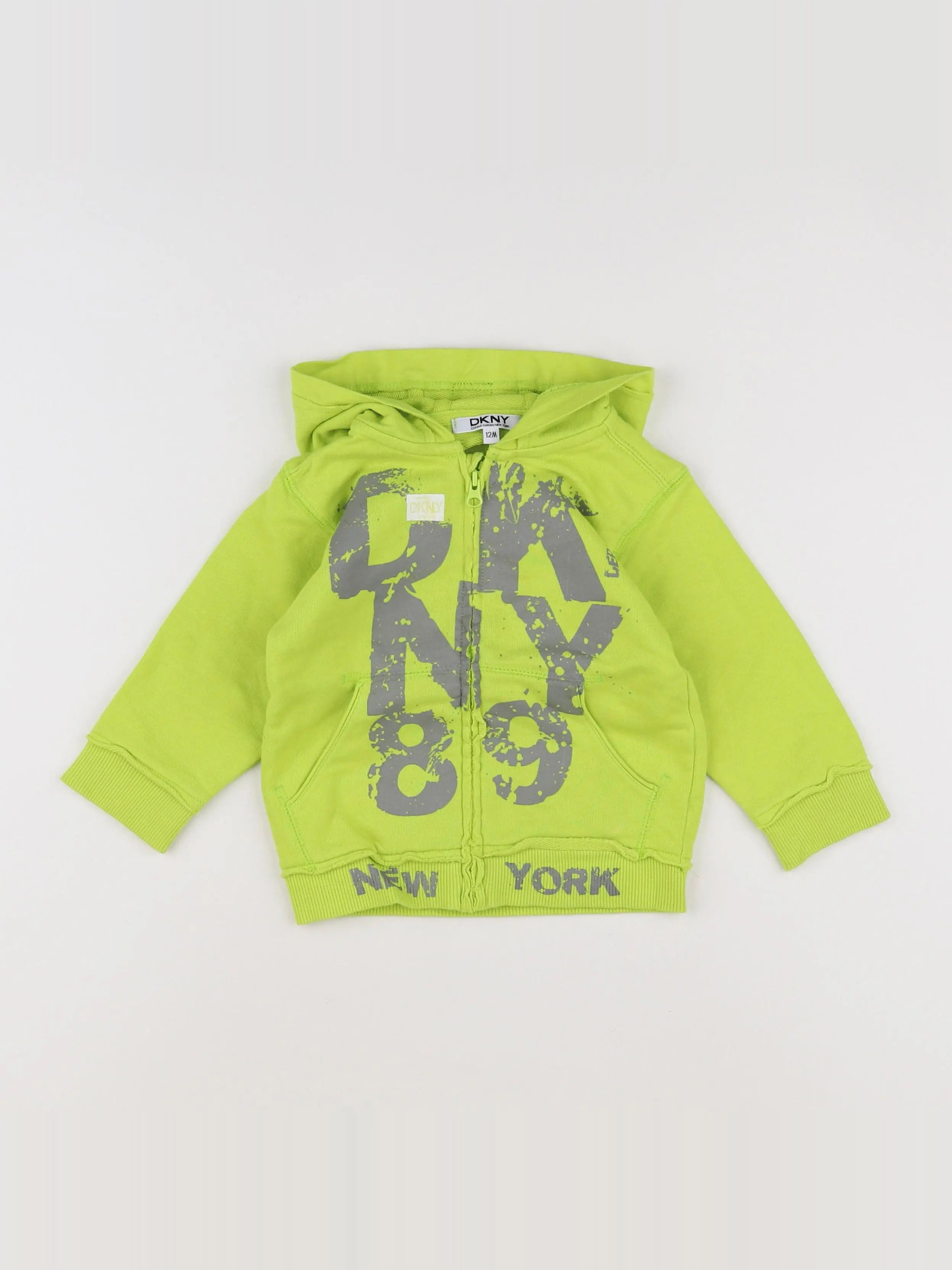 Dkny - sweat vert fluo - 12 mois