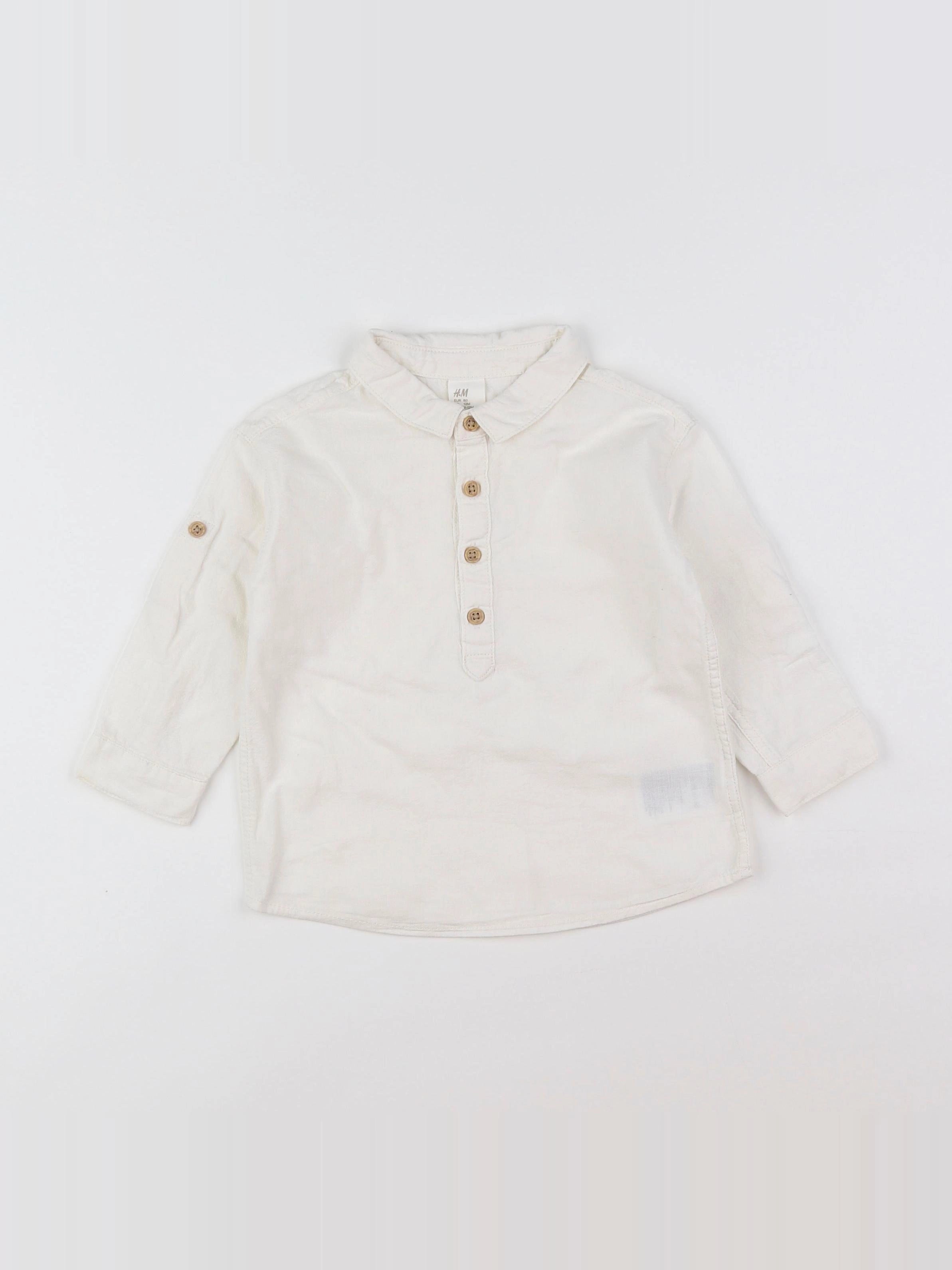 H&M - chemise beige - 9/12 mois