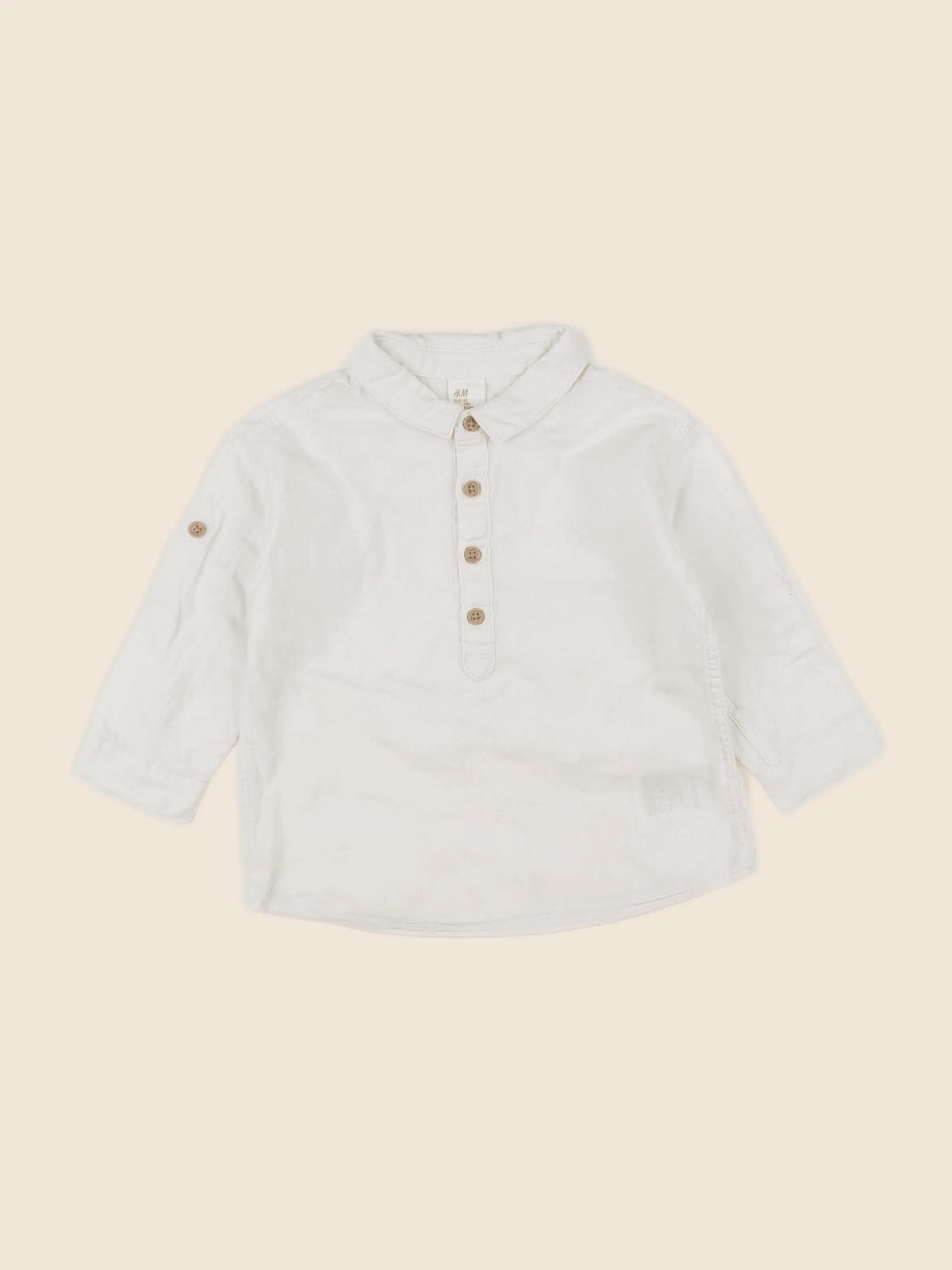 H&M - chemise beige - 9/12 mois