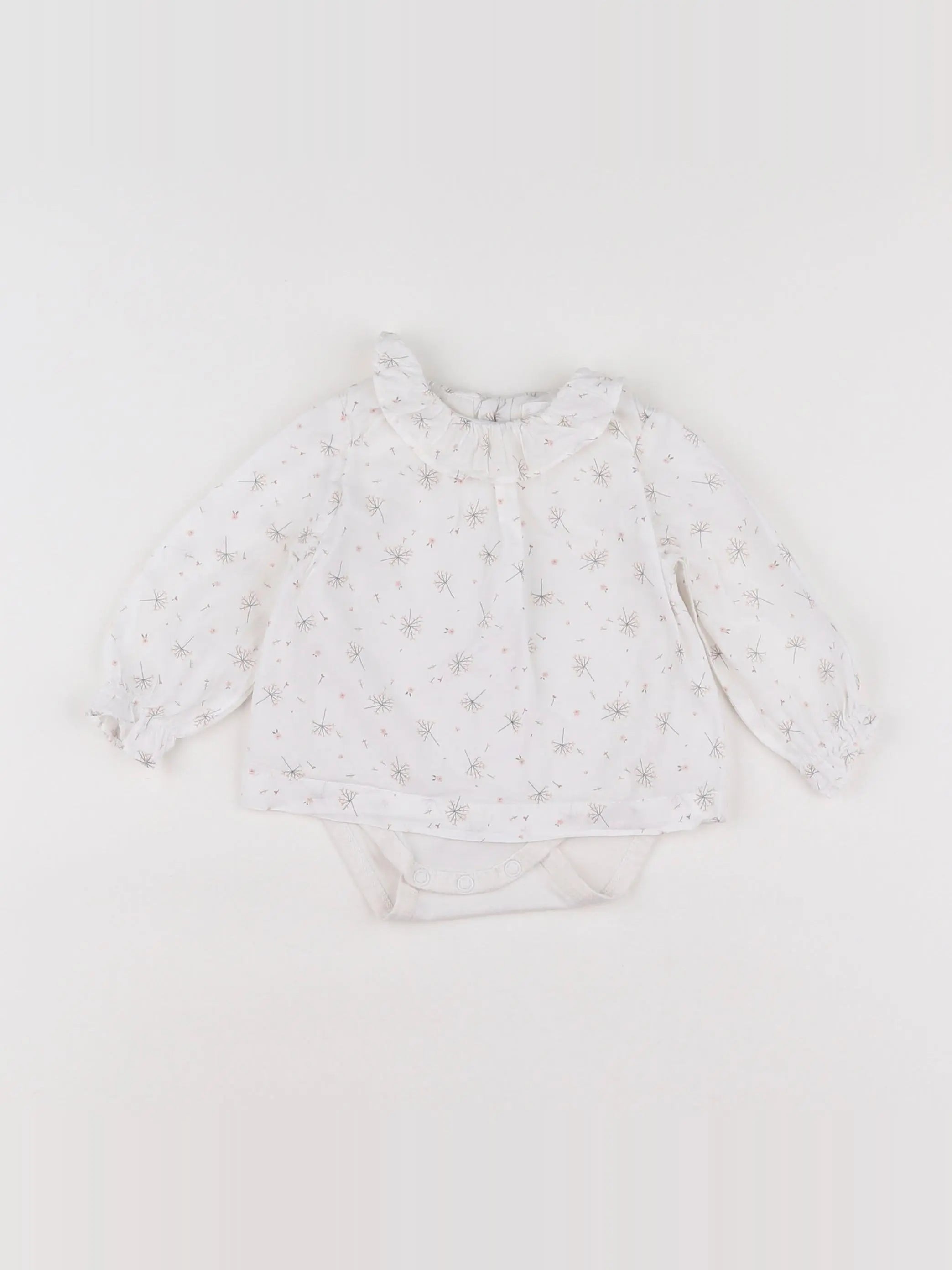 Mango - body blouse blanc - 1/3 mois