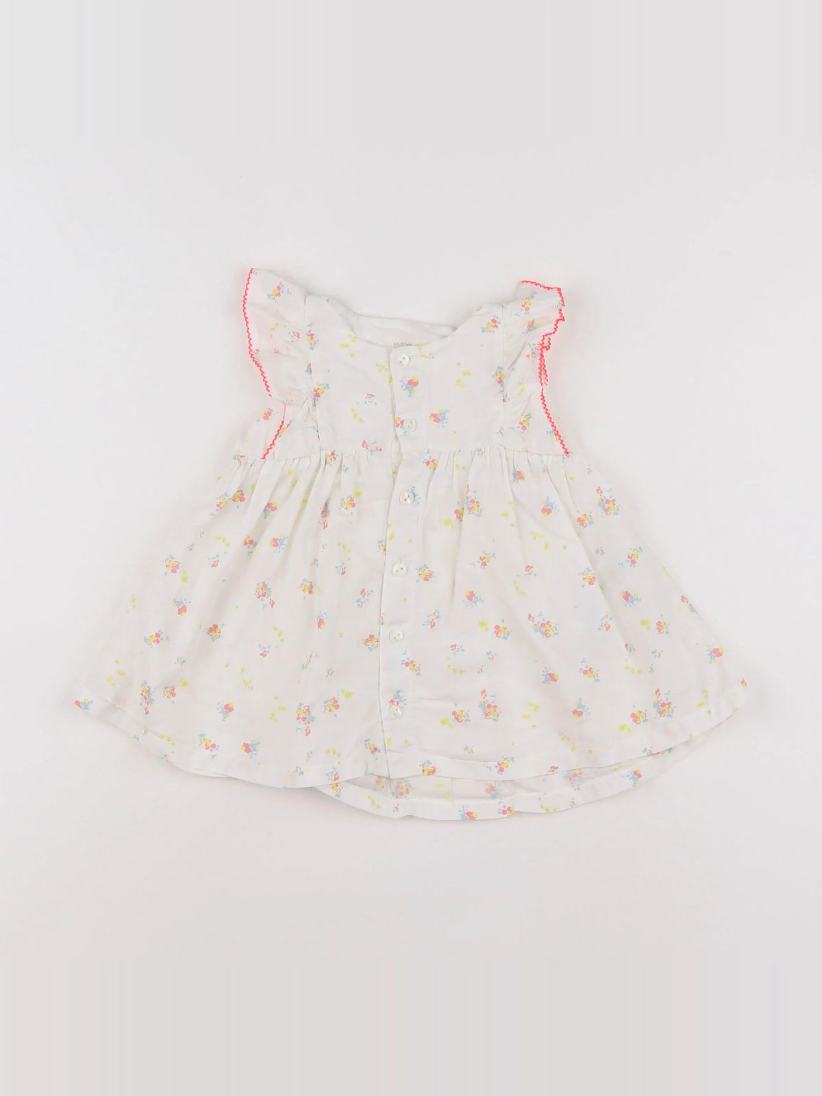 Petit Bateau - robe blanc - 6 mois