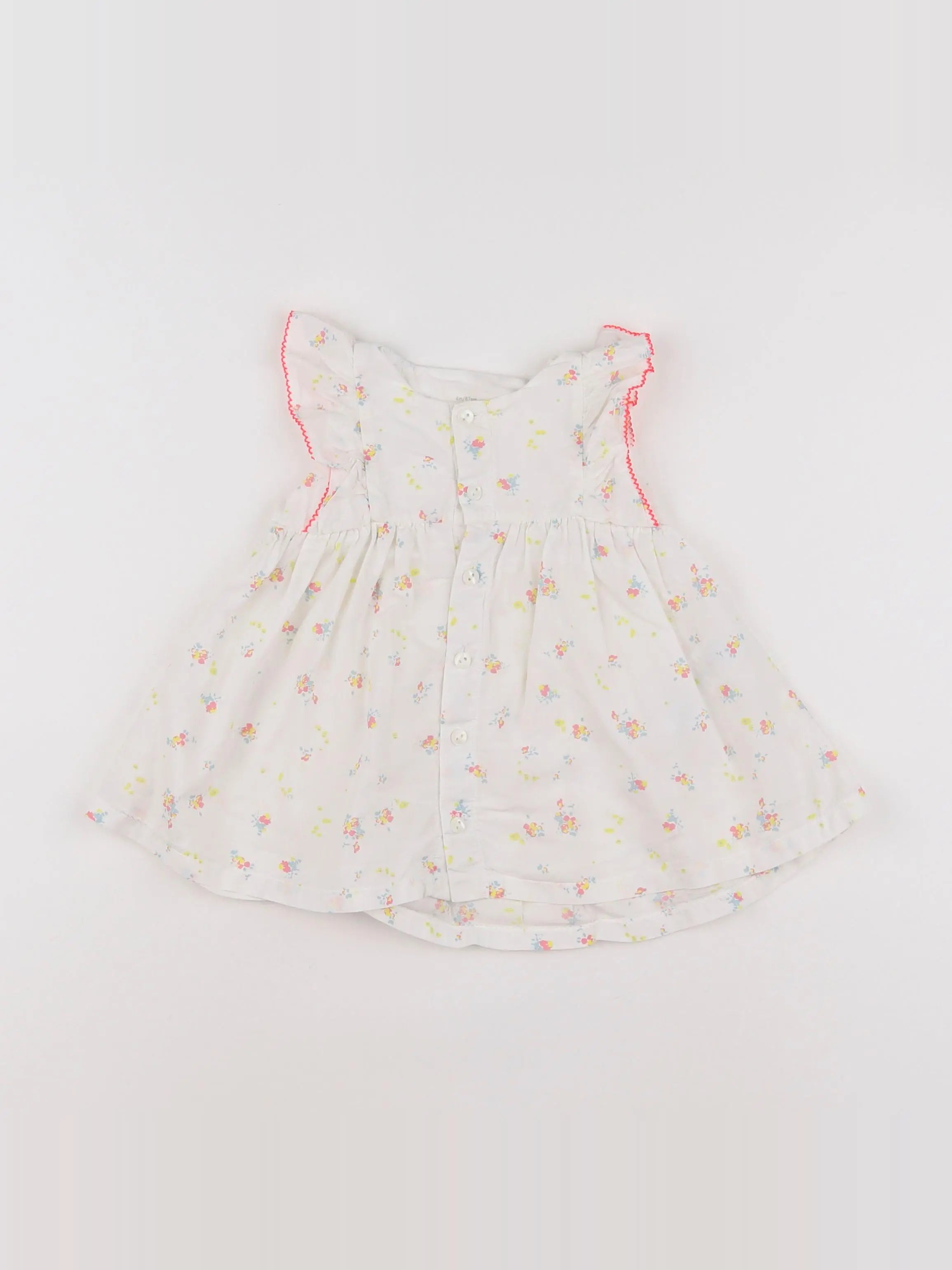 Petit Bateau - robe blanc - 6 mois