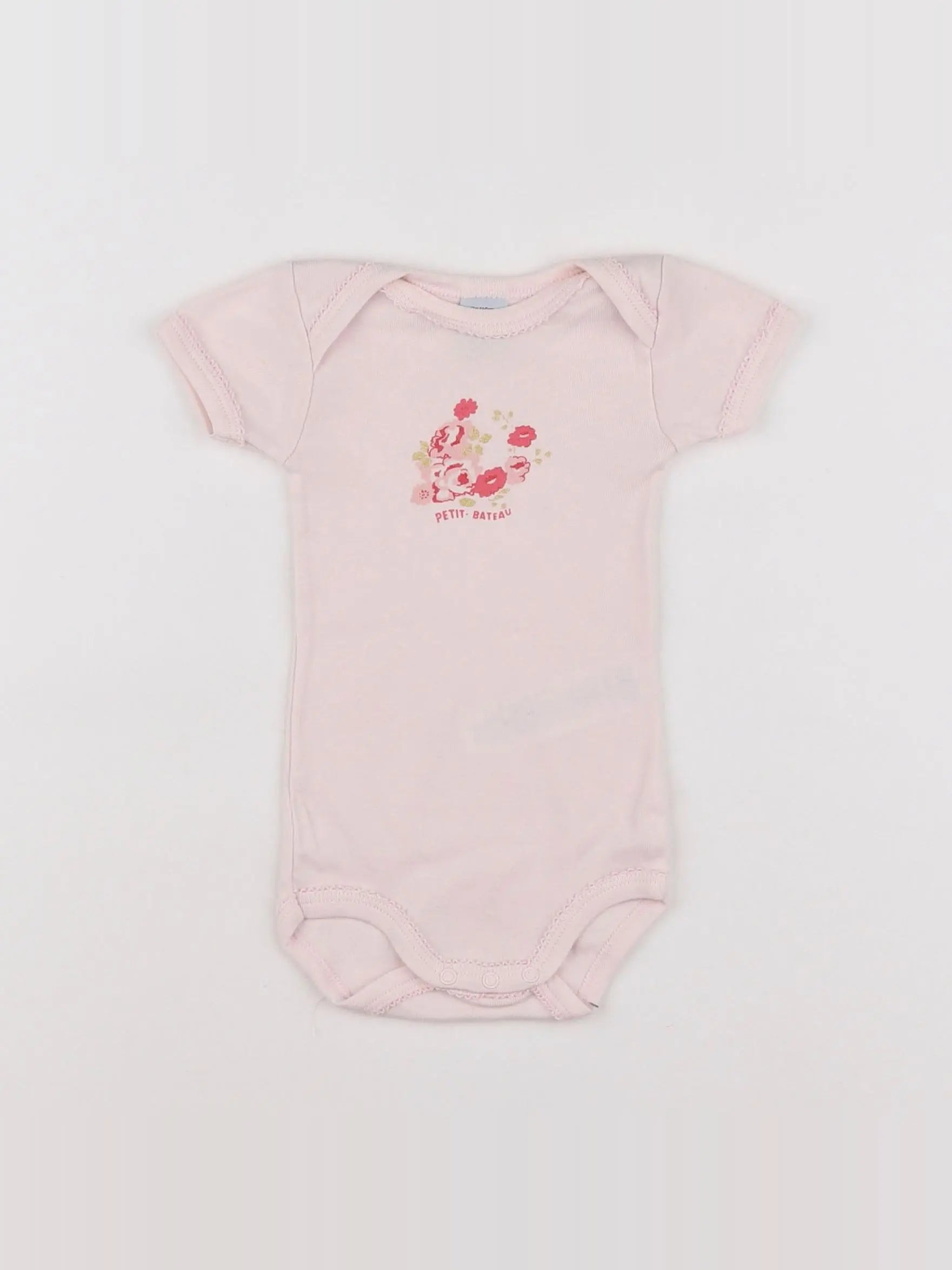 Petit Bateau - body rose - 3 mois