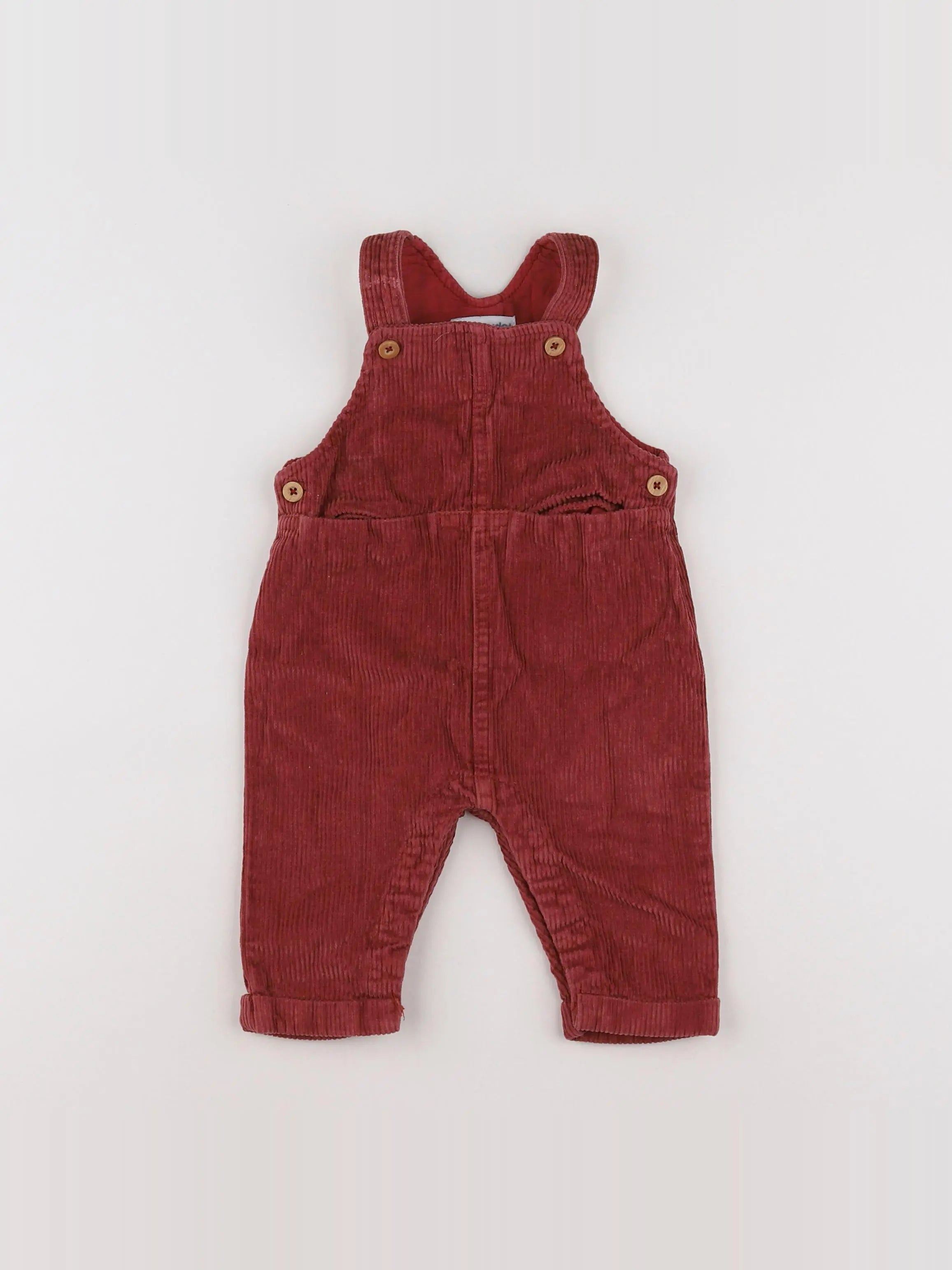 Vertbaudet - salopette rouge - 6 mois