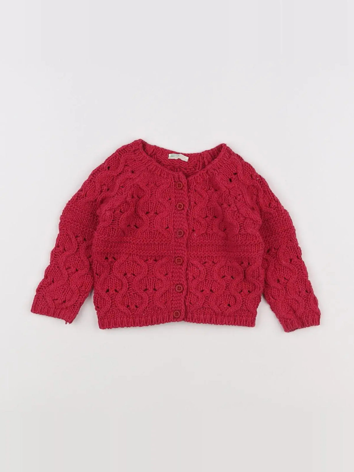 Benetton - gilet rose - 3/6 mois