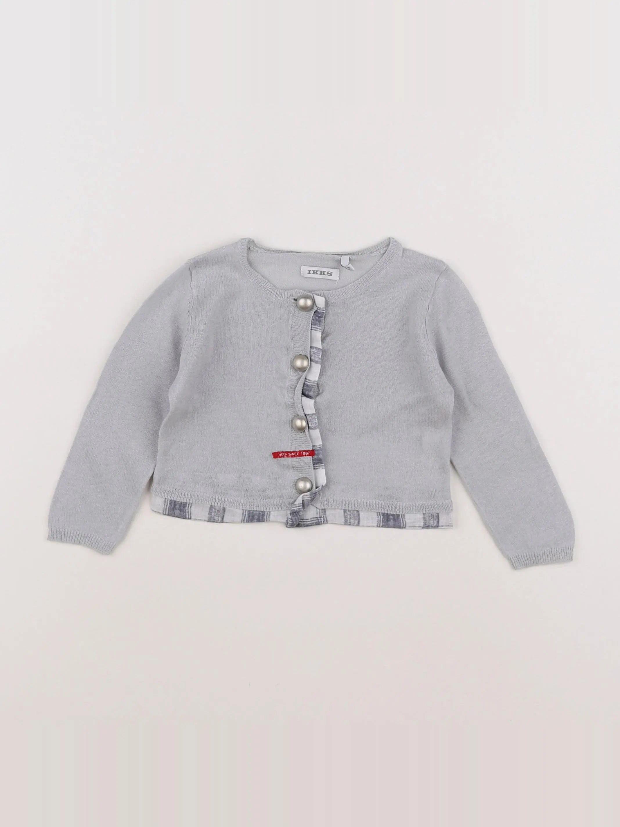 IKKS - gilet gris - 12 mois