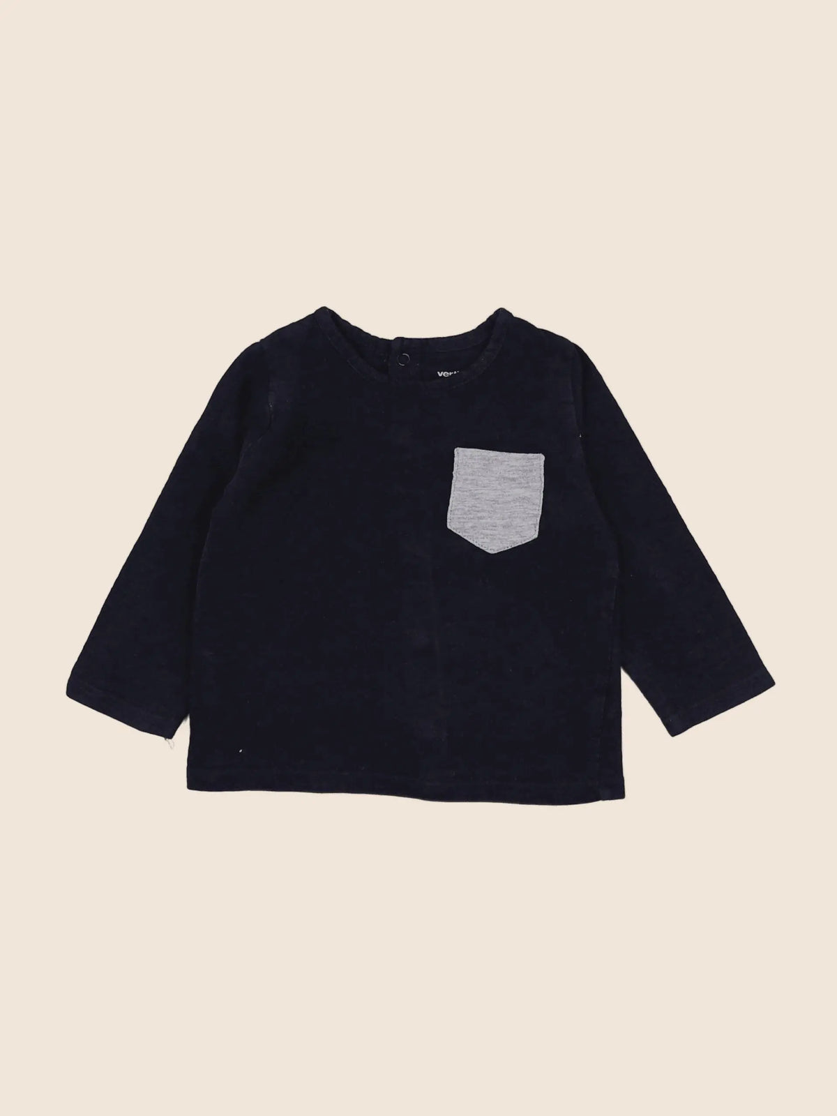 Vertbaudet - tee-shirt bleu - 6 mois