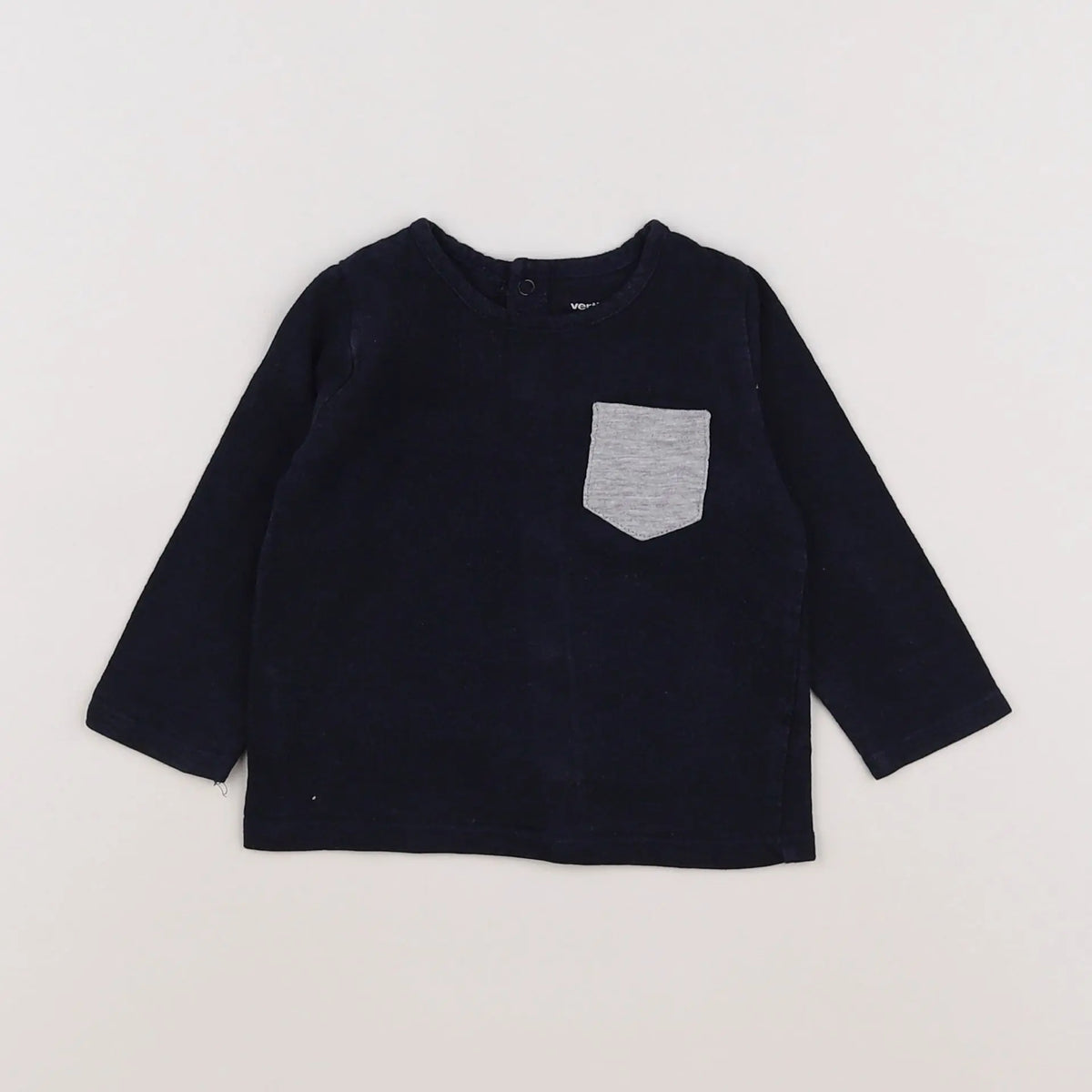 Vertbaudet - tee-shirt bleu - 6 mois