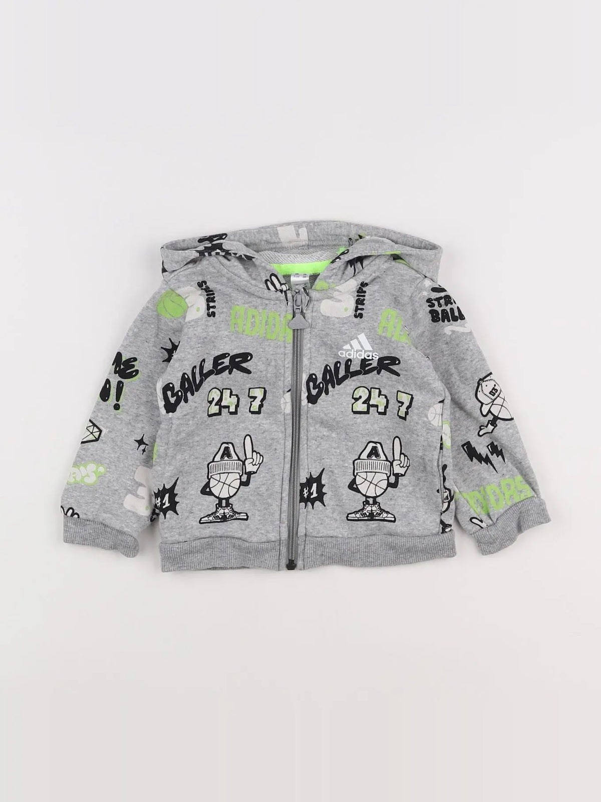 Adidas - sweat gris - 3/6 mois