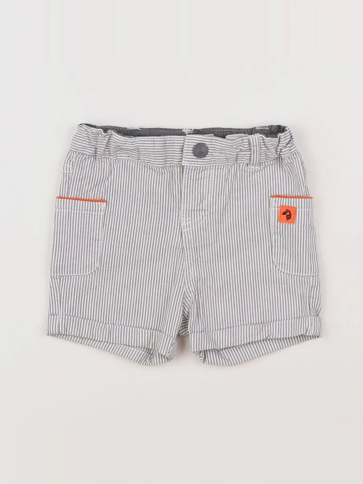 Cadet Rousselle - short blanc, gris - 6 mois