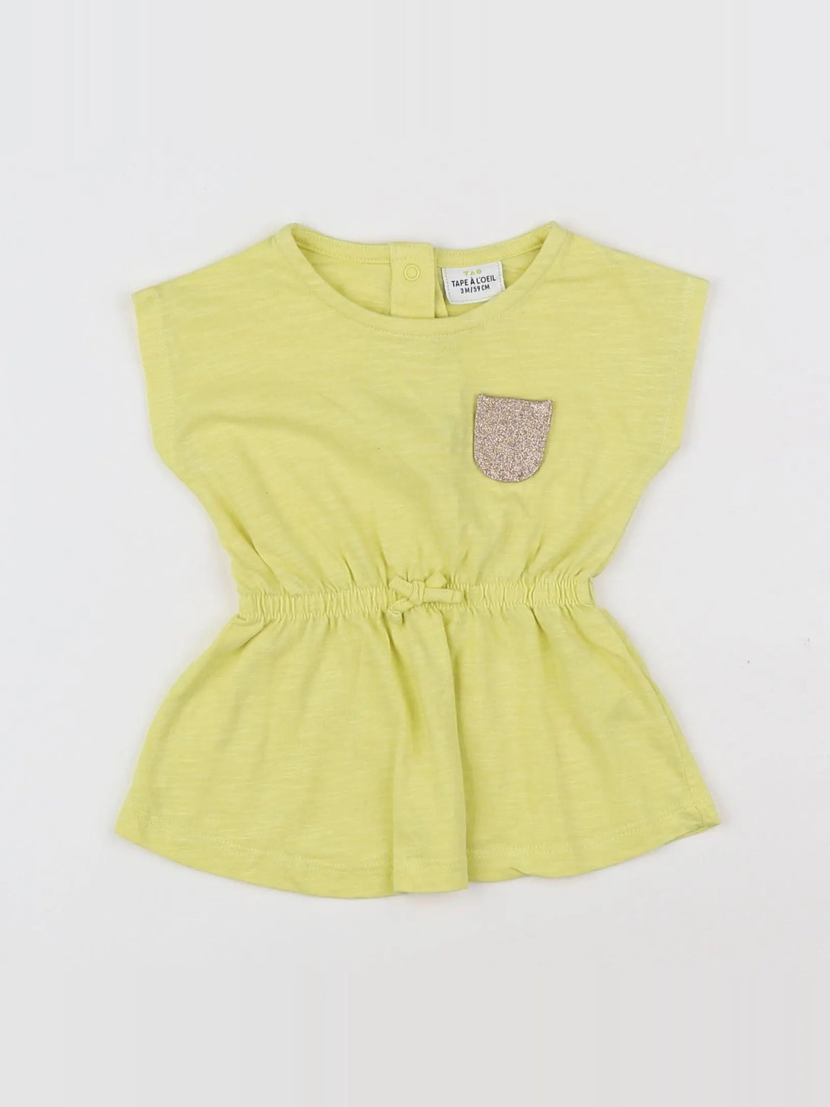 Tape à l'oeil - robe jaune - 3 mois