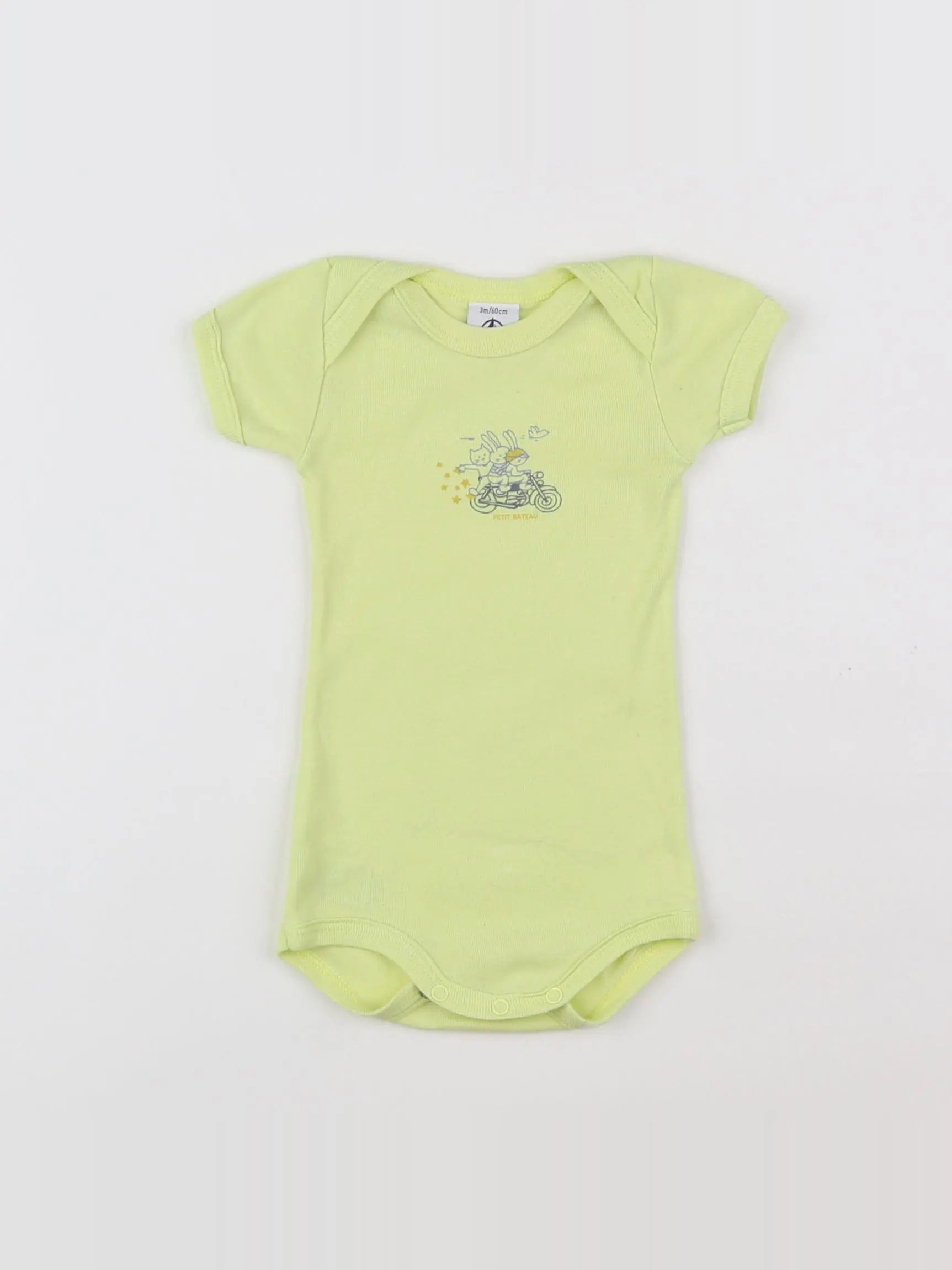 Petit Bateau - body jaune - 3 mois