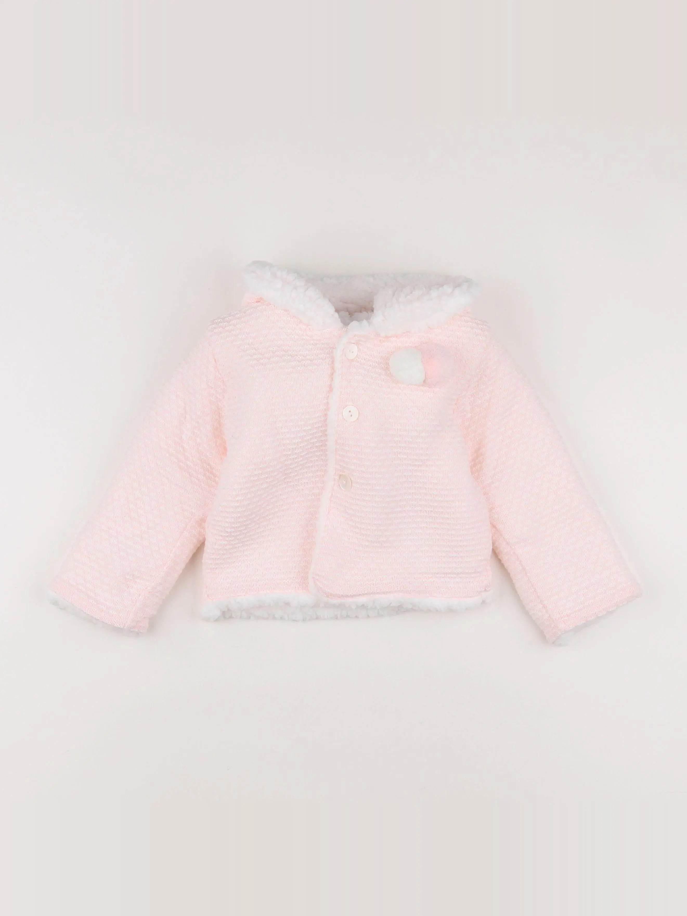 Lola Palacios - veste blanc, rose - 18 mois